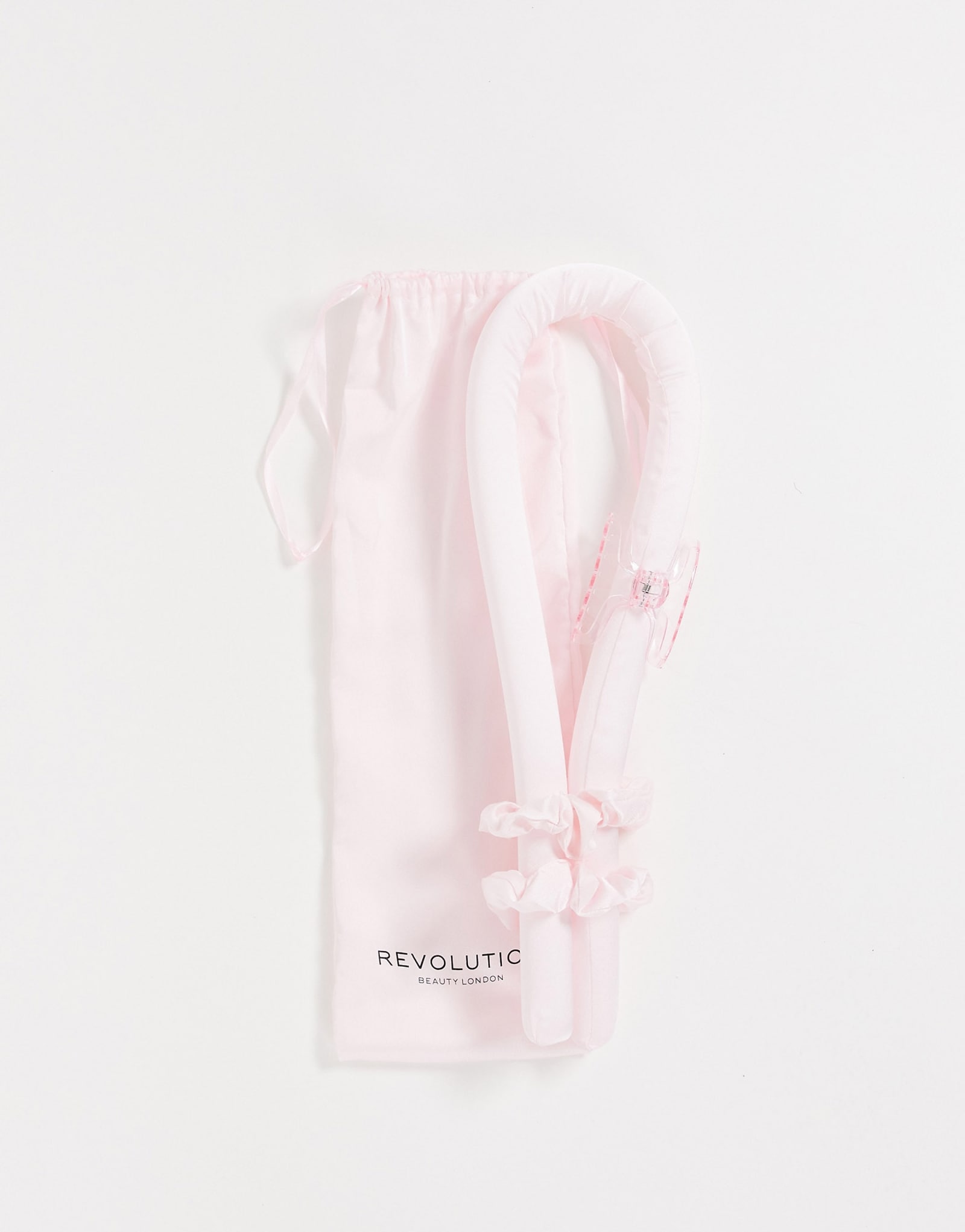 Revolution Hair Curl Усиливает атласную ленту для завивки волос розового цвета