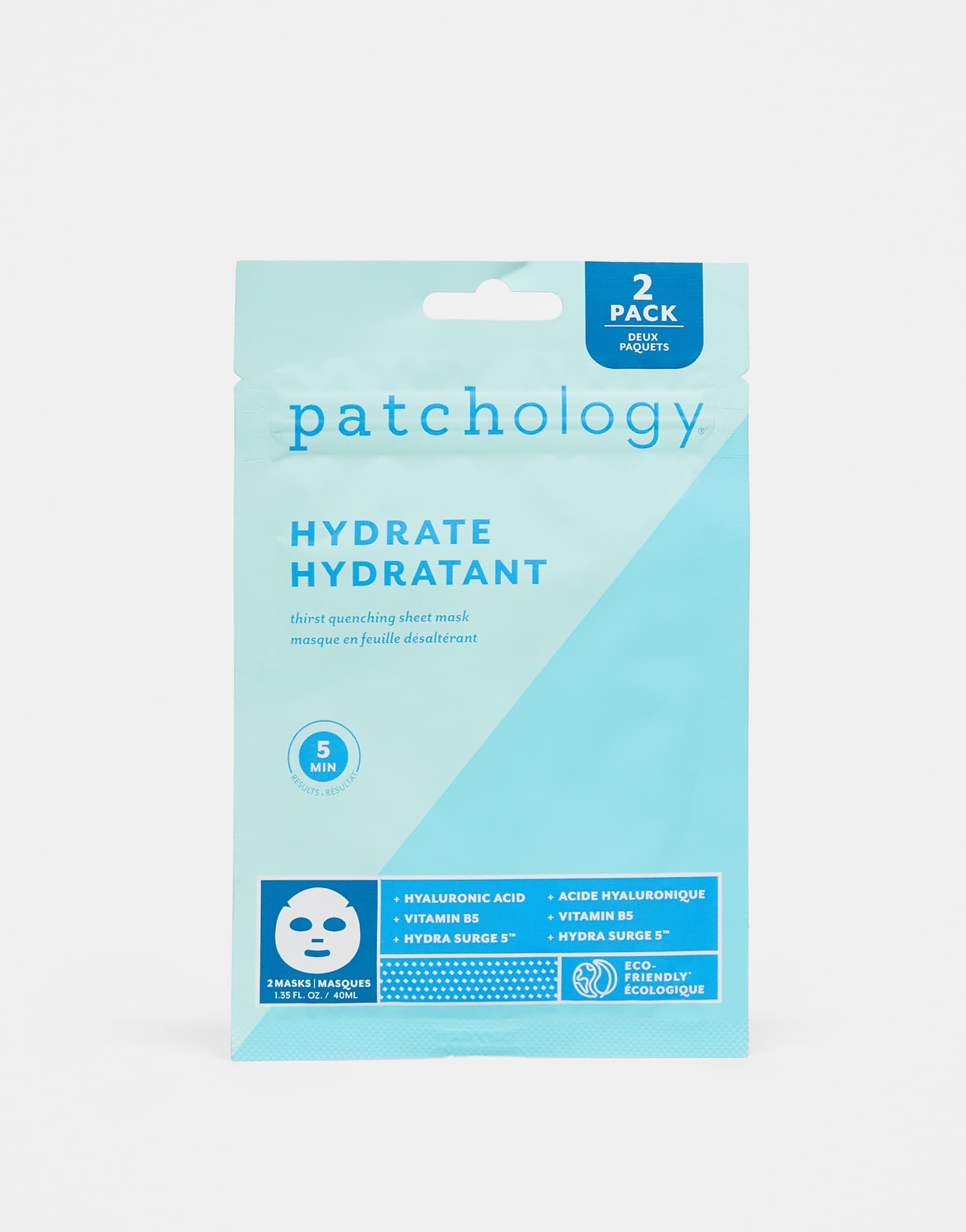 Увлажняющая 5-минутная листовая маска Patchology FlashMasque Duo 3590₽