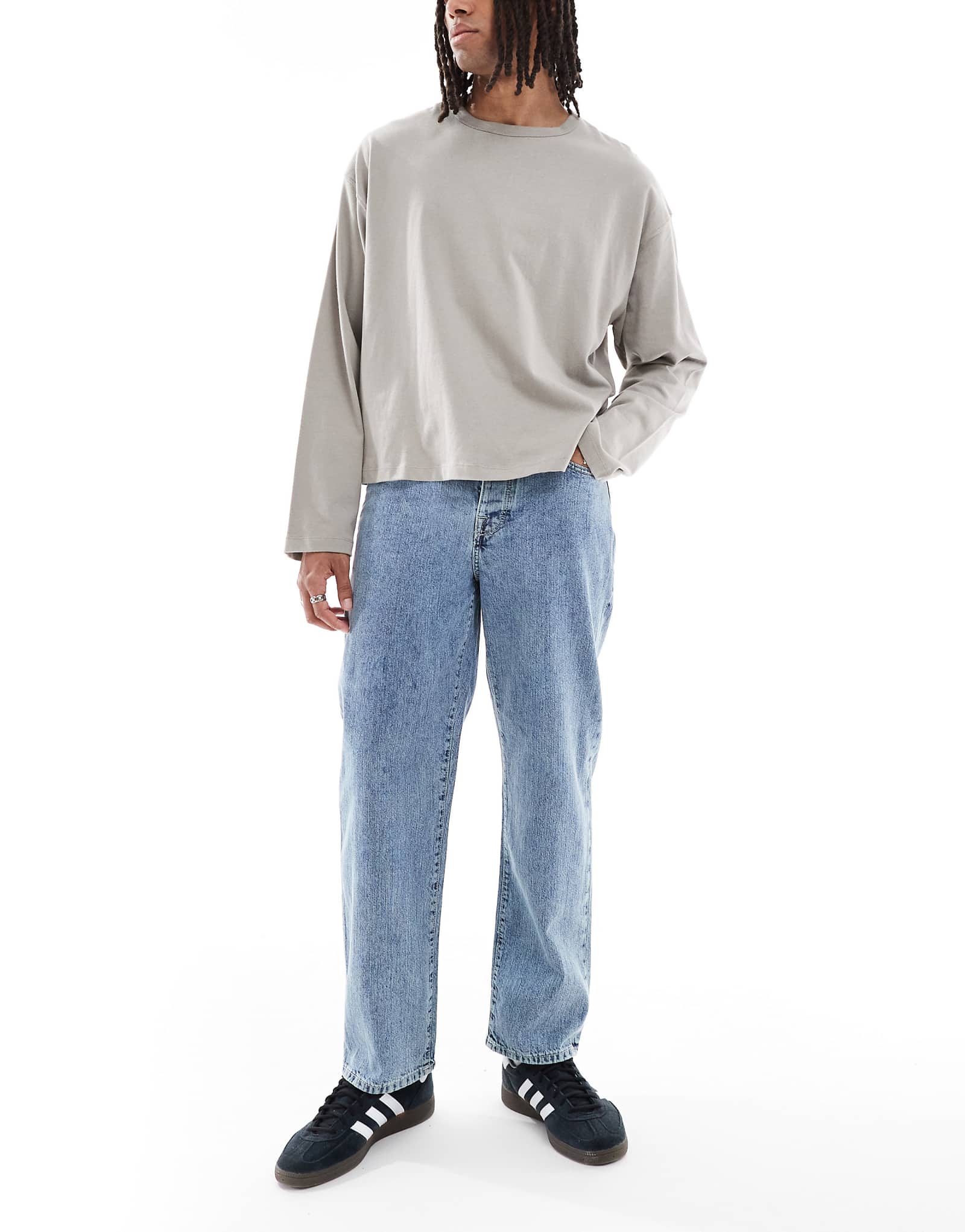 Выбранные джинсы Homme Kobe широкого кроя темно-синего цвета 20190₽