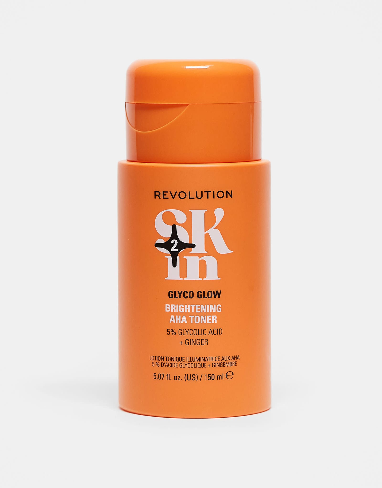 Revolution Skin Glyco Glow Осветляющий AHA-тоник с 5% гликолевой кислотой и имбирем, 150 мл
