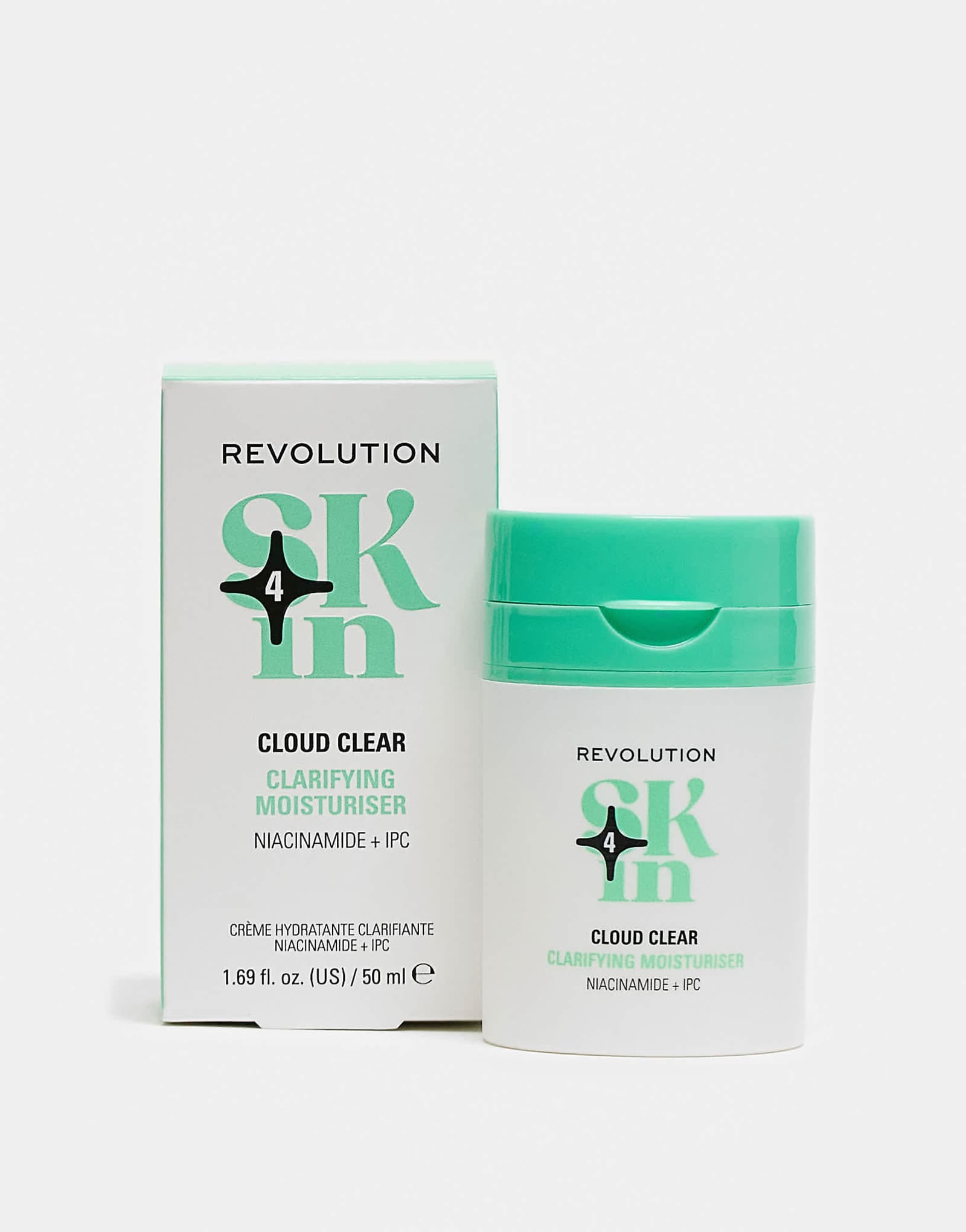 Revolution Skin Cloud Clear Ниацинамид и IPC Очищающий увлажняющий крем, 50 мл
