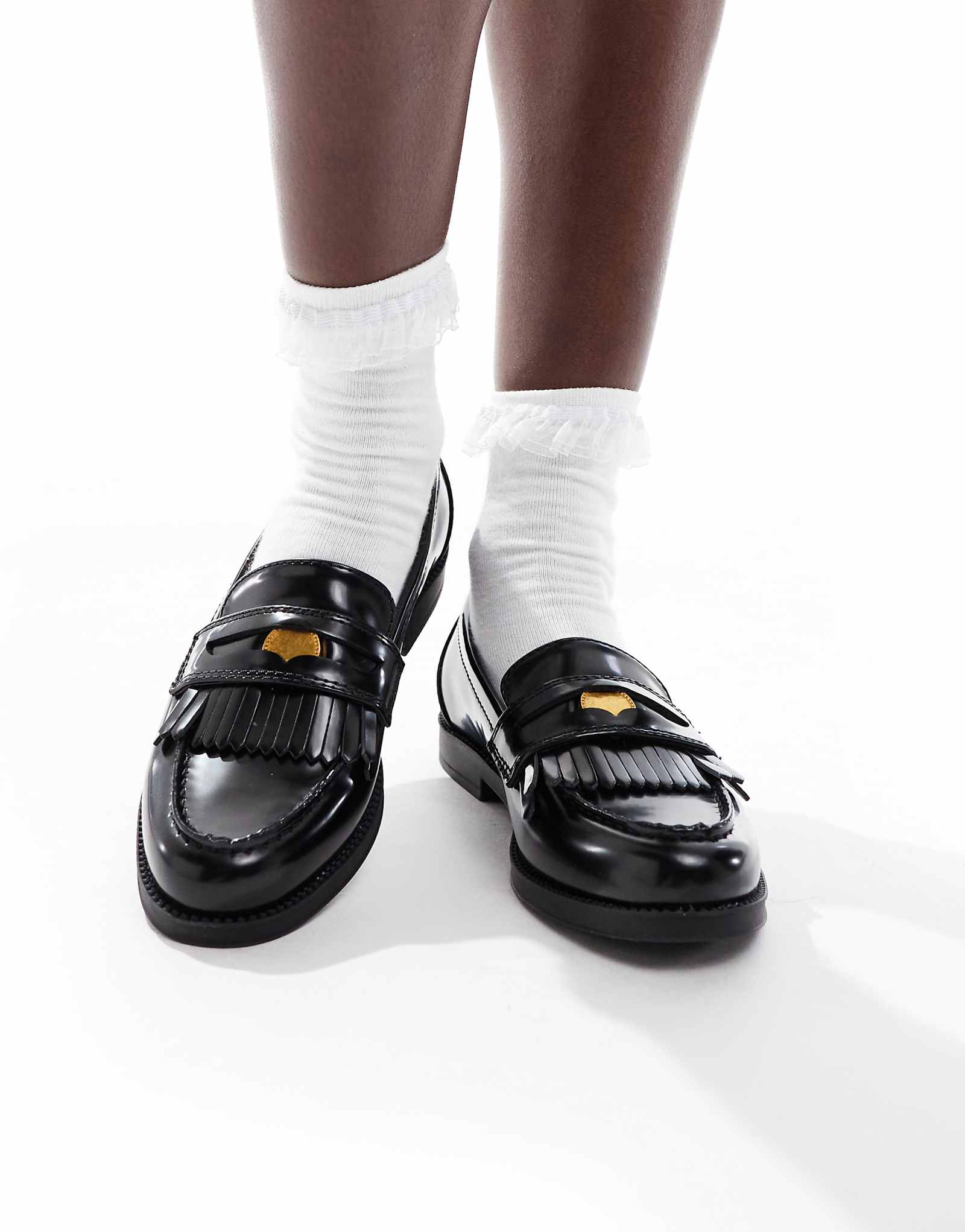 Черные мокасины schuh Laurent coin