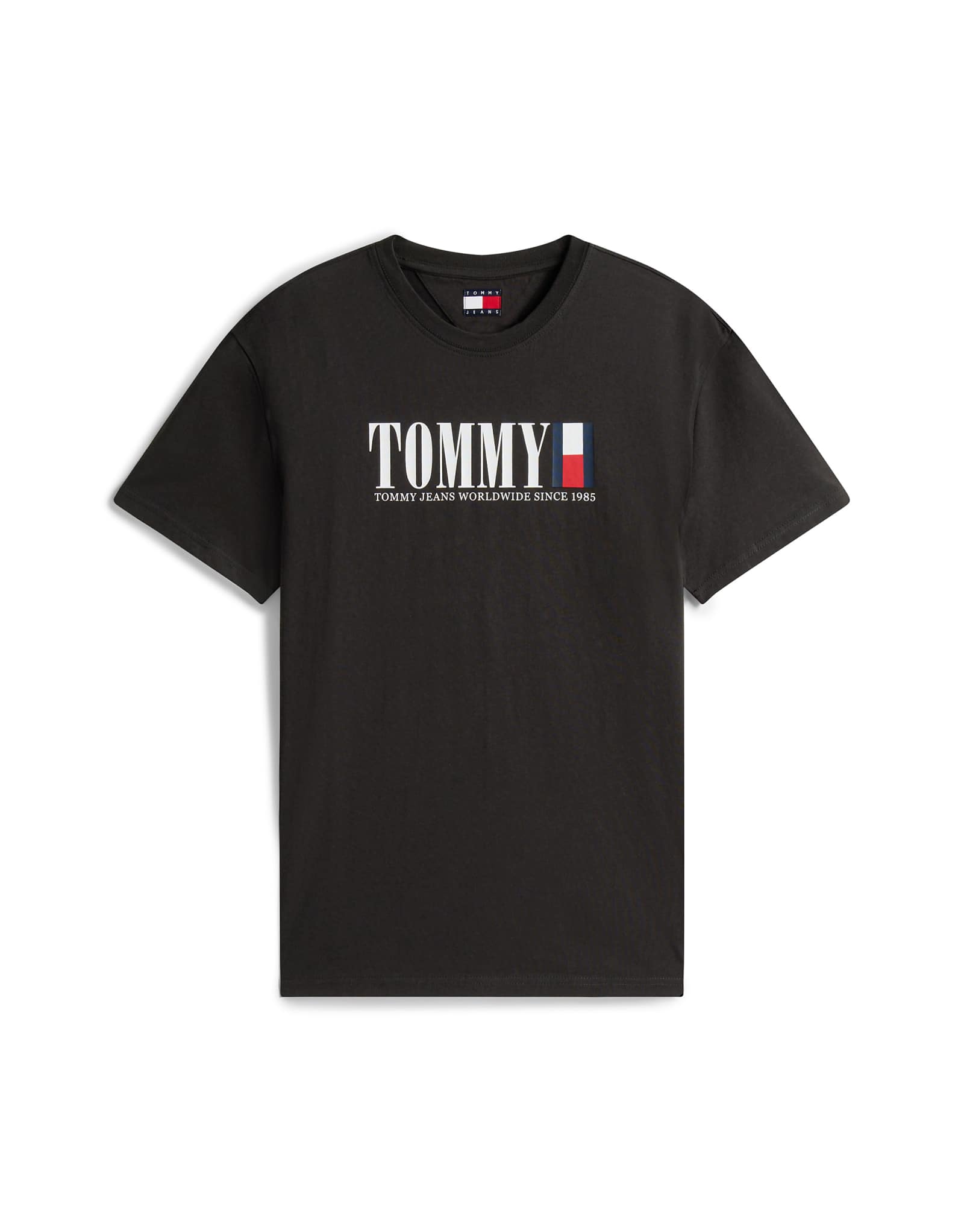 Футболка с логотипом Tommy Jeans linear flag черного цвета 8990₽