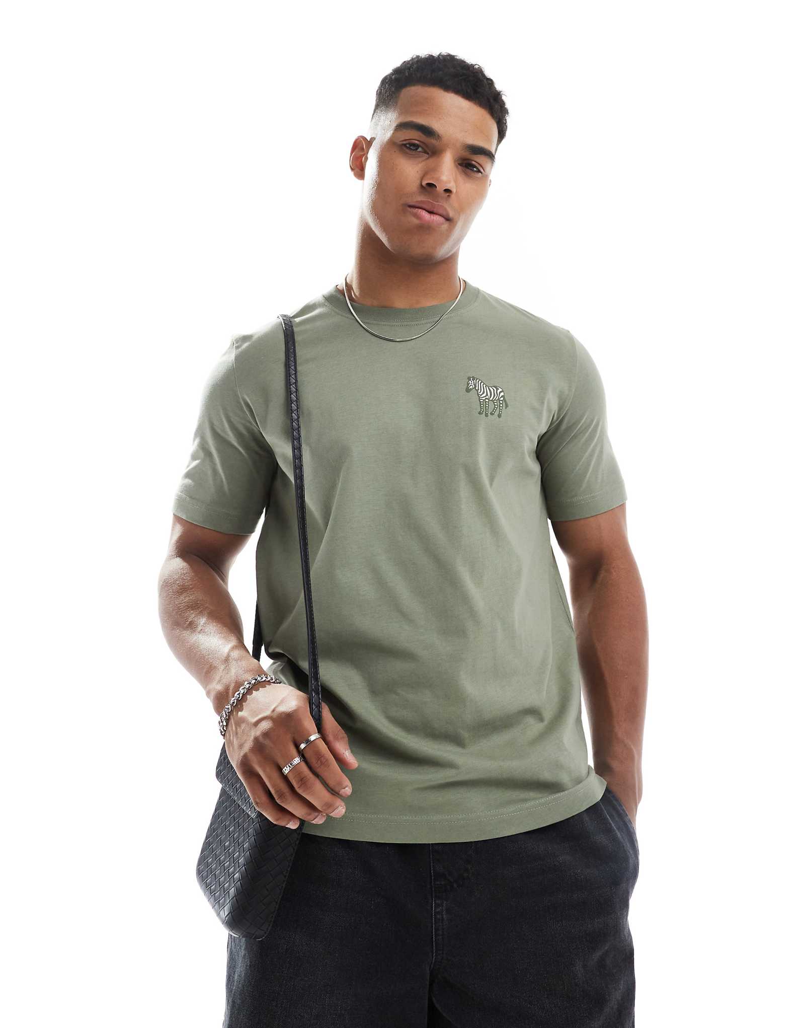 Футболка-поло PS Paul Smith обычного покроя с логотипом zebra зеленого цвета 18490₽