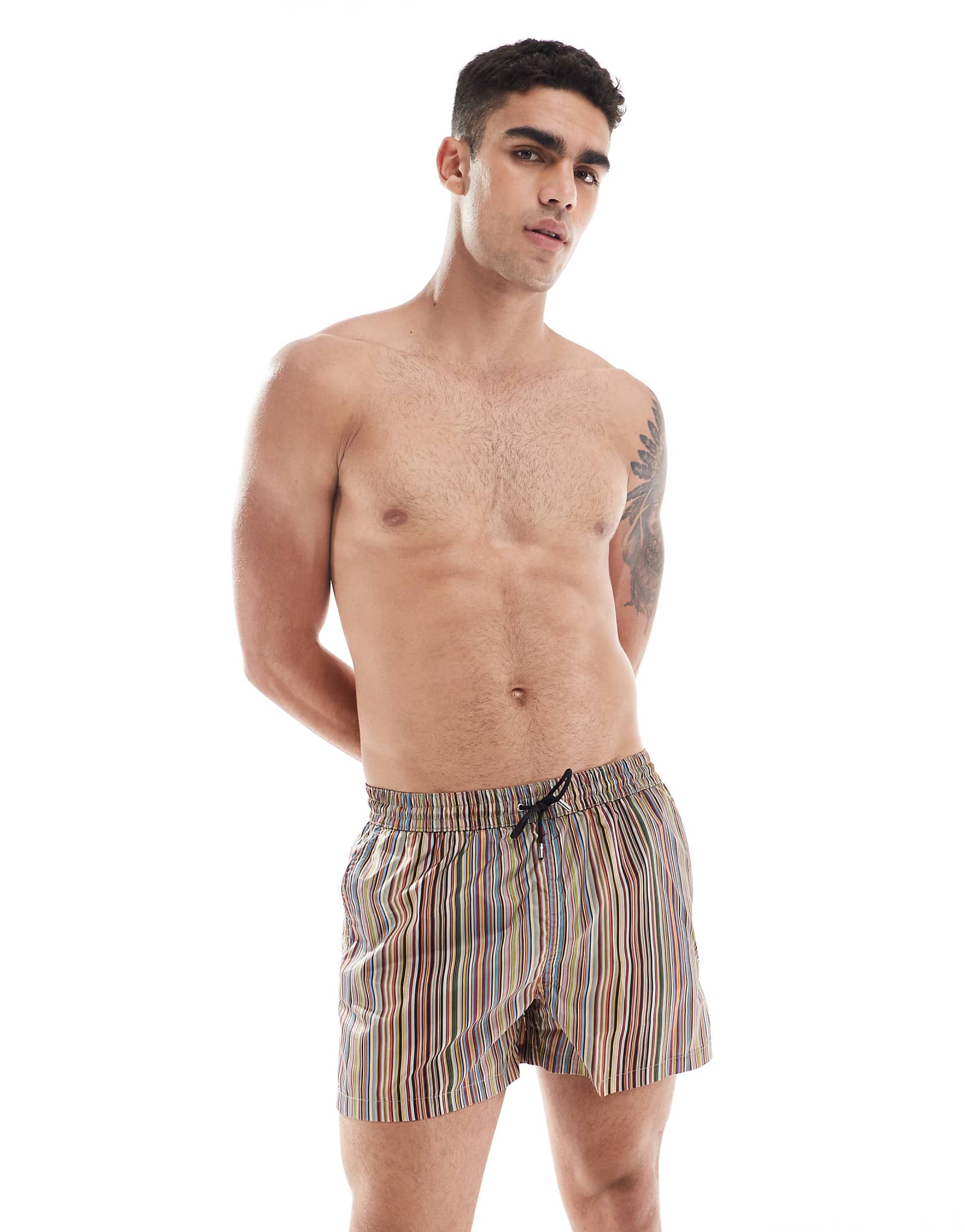 Плавательные шорты PS Paul Smith в полоску из нескольких цветов 37890₽
