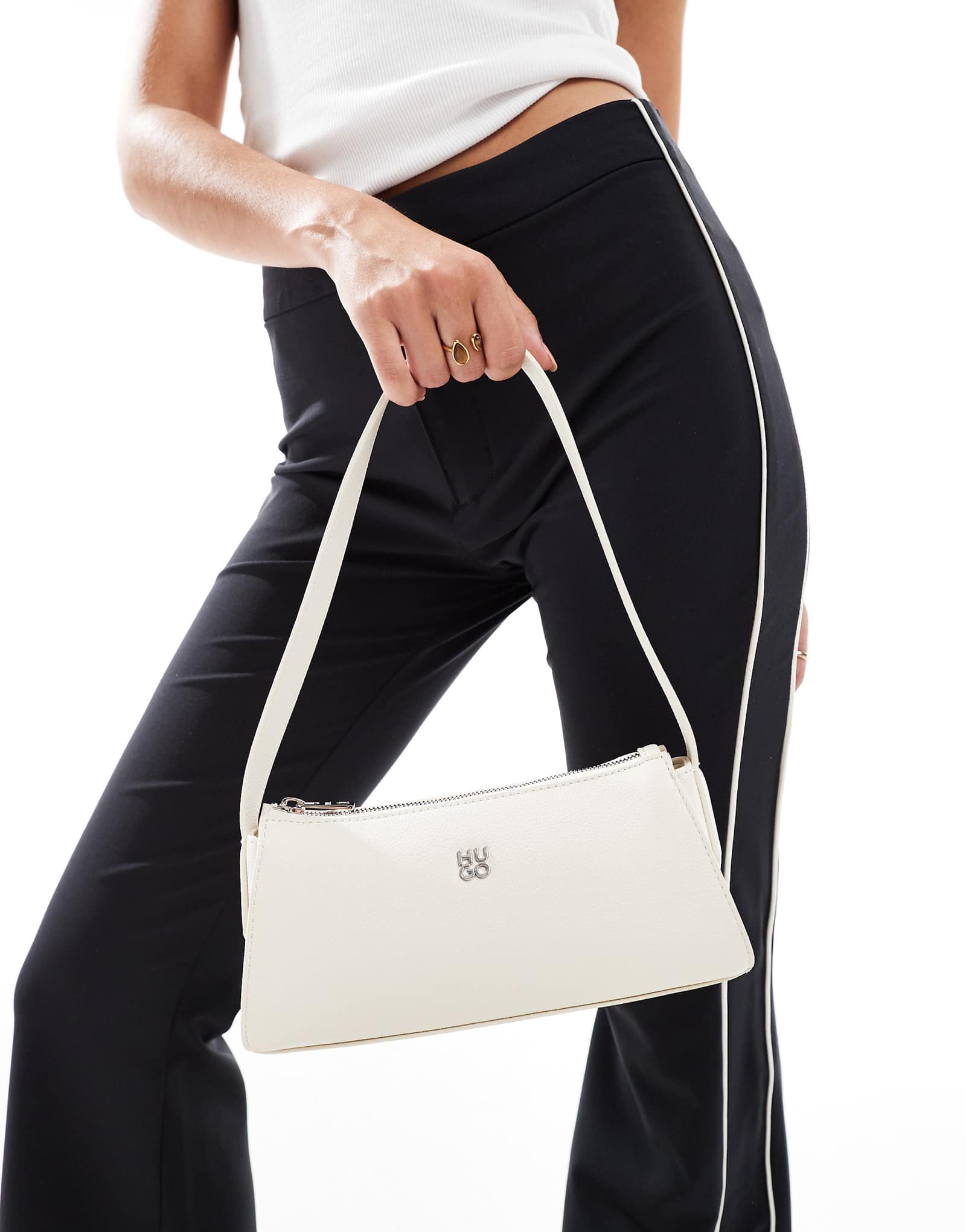 Белая сумочка HUGO Red Chris с логотипом stacked 20190₽