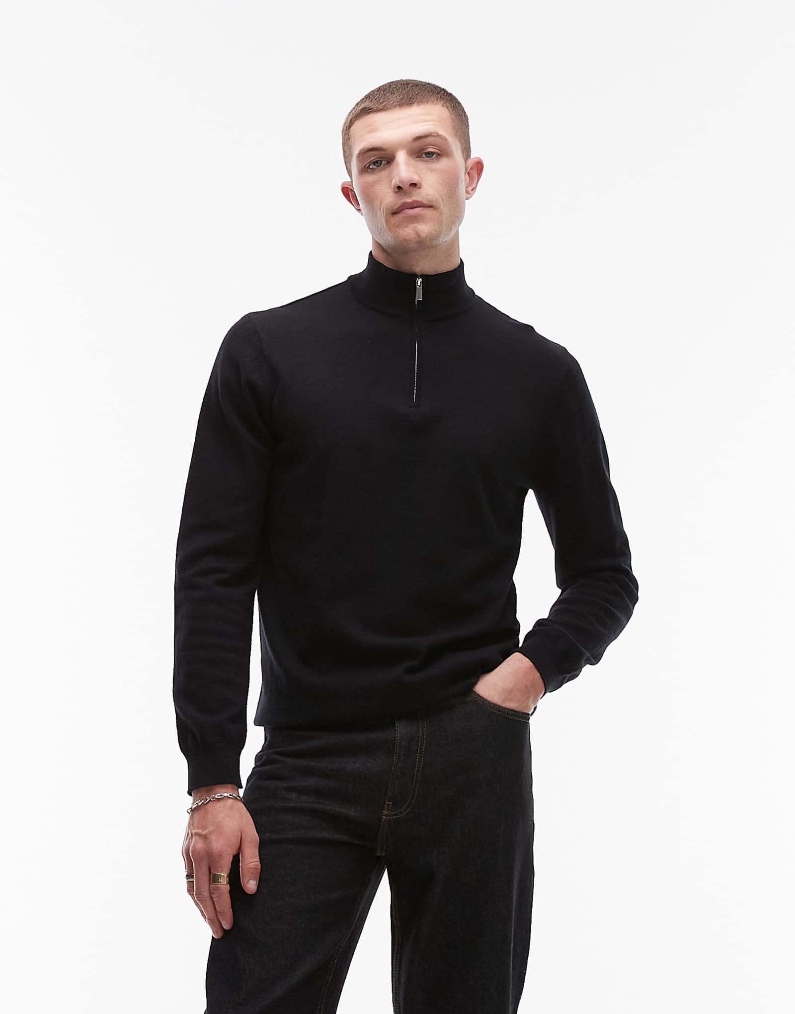 Воронка Topman essential на молнии 14 с шерстью черного цвета 9790₽