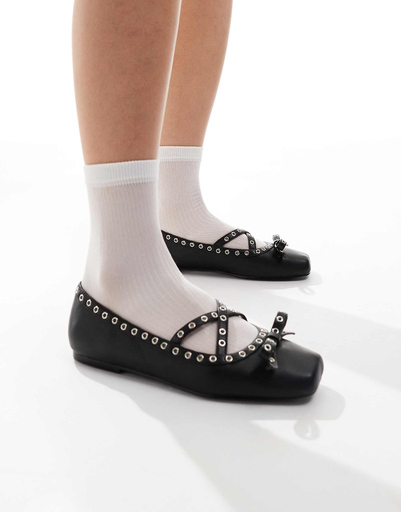 Черные балетки RAID Halo с люверсами 11790₽