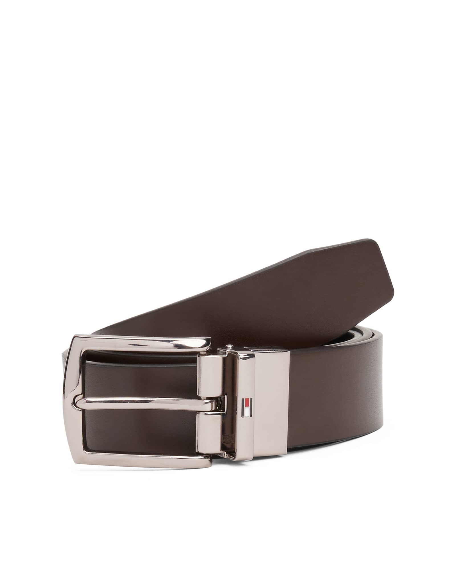 Кожаный ремень Tommy Hilfiger denton темно-коричневого цвета