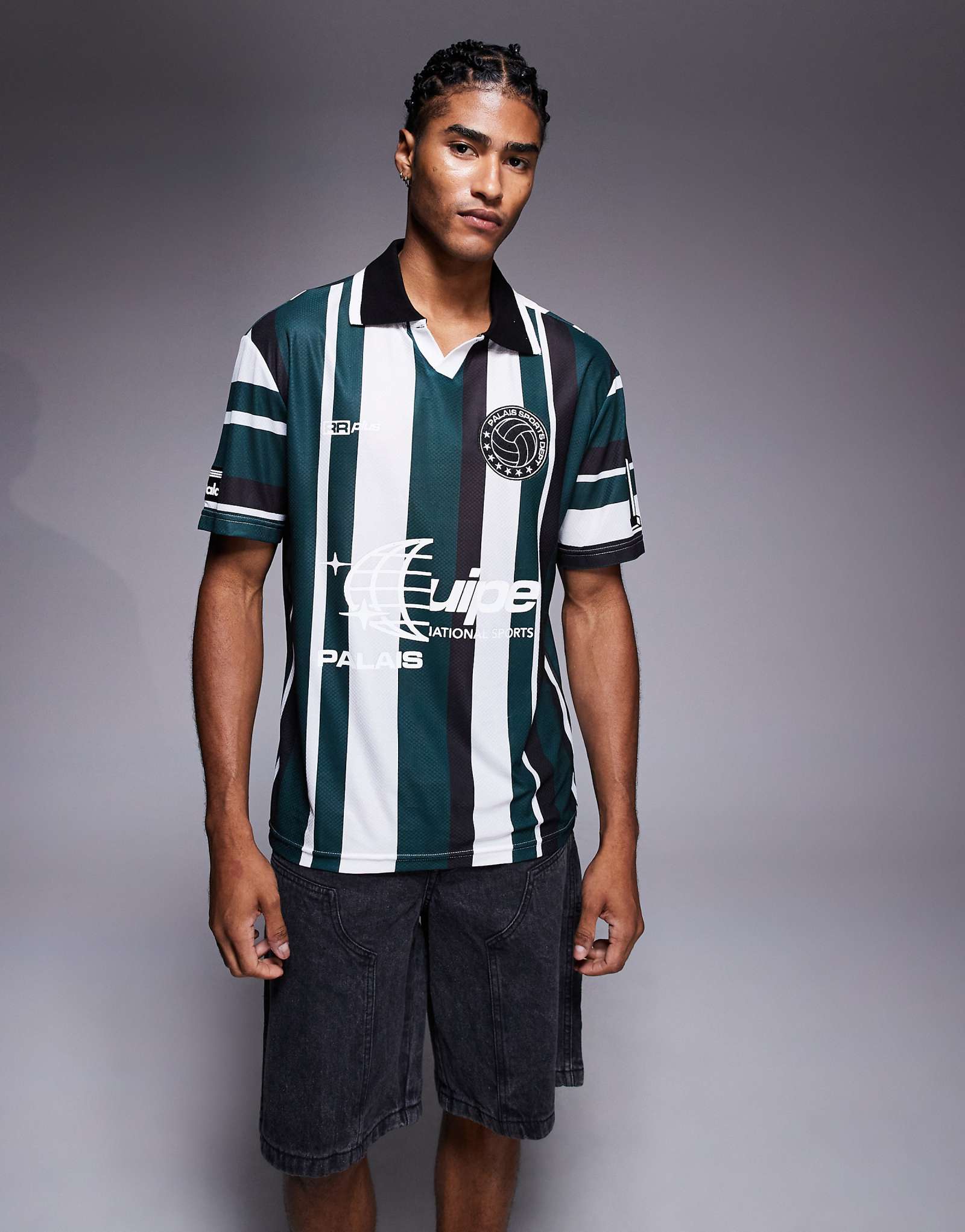 Футбольное поло в полоску с узором Ривер Айленд 12290₽