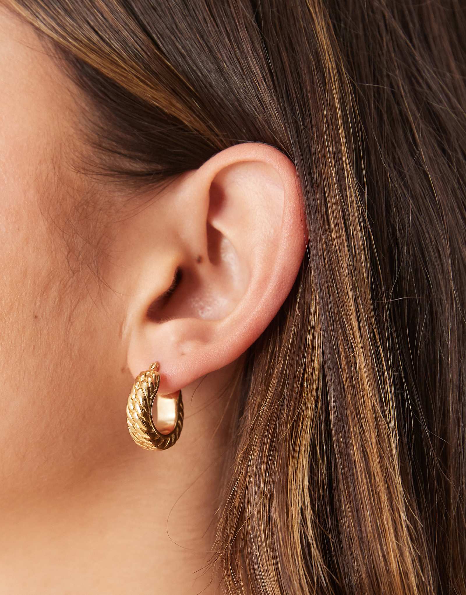 Винтажные серьги-кольца Seol + Gold из 18-каратного золота vermeil