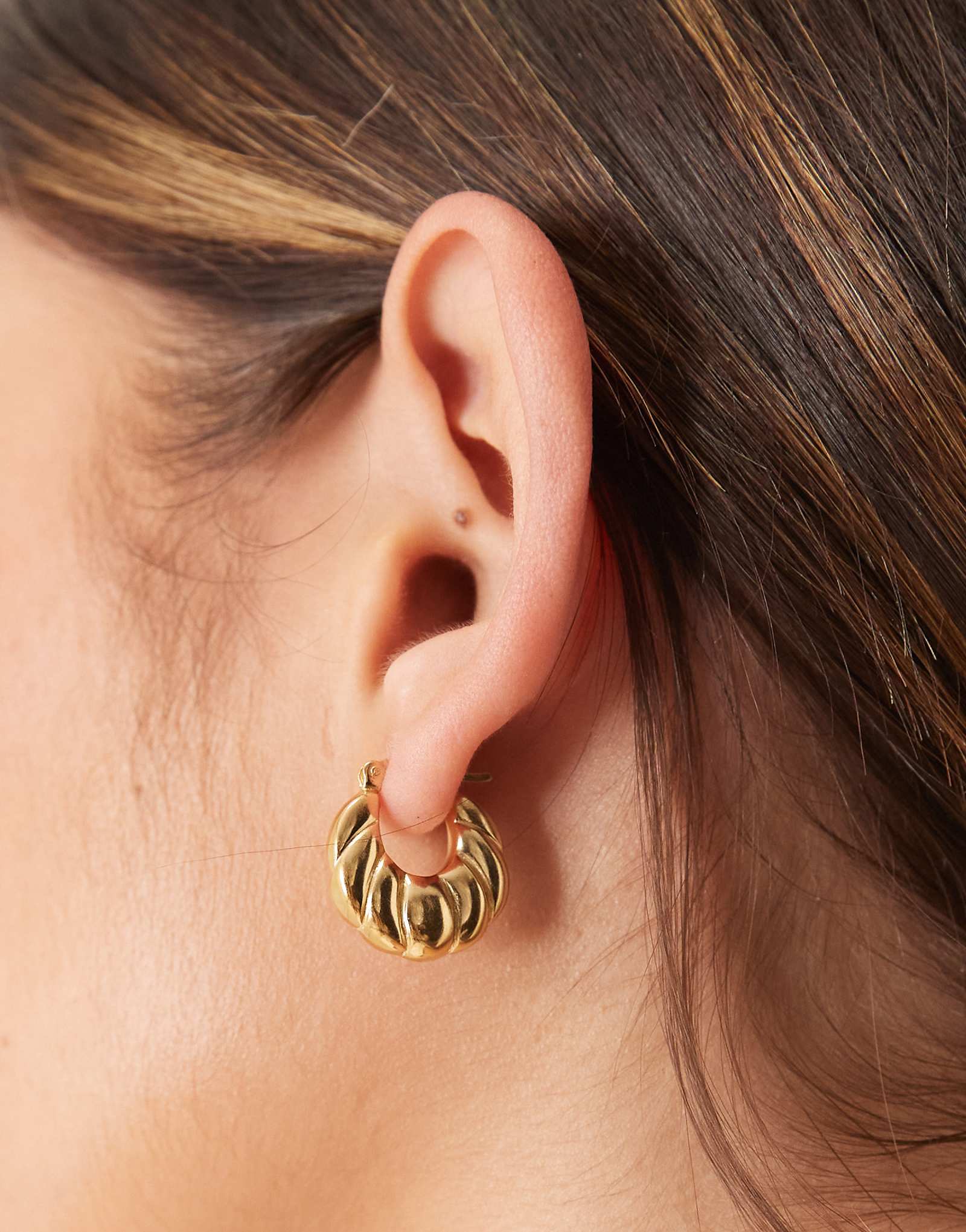 Винтажные серьги-кольца неправильной формы Seol + Gold из 18-каратного золота vermeil