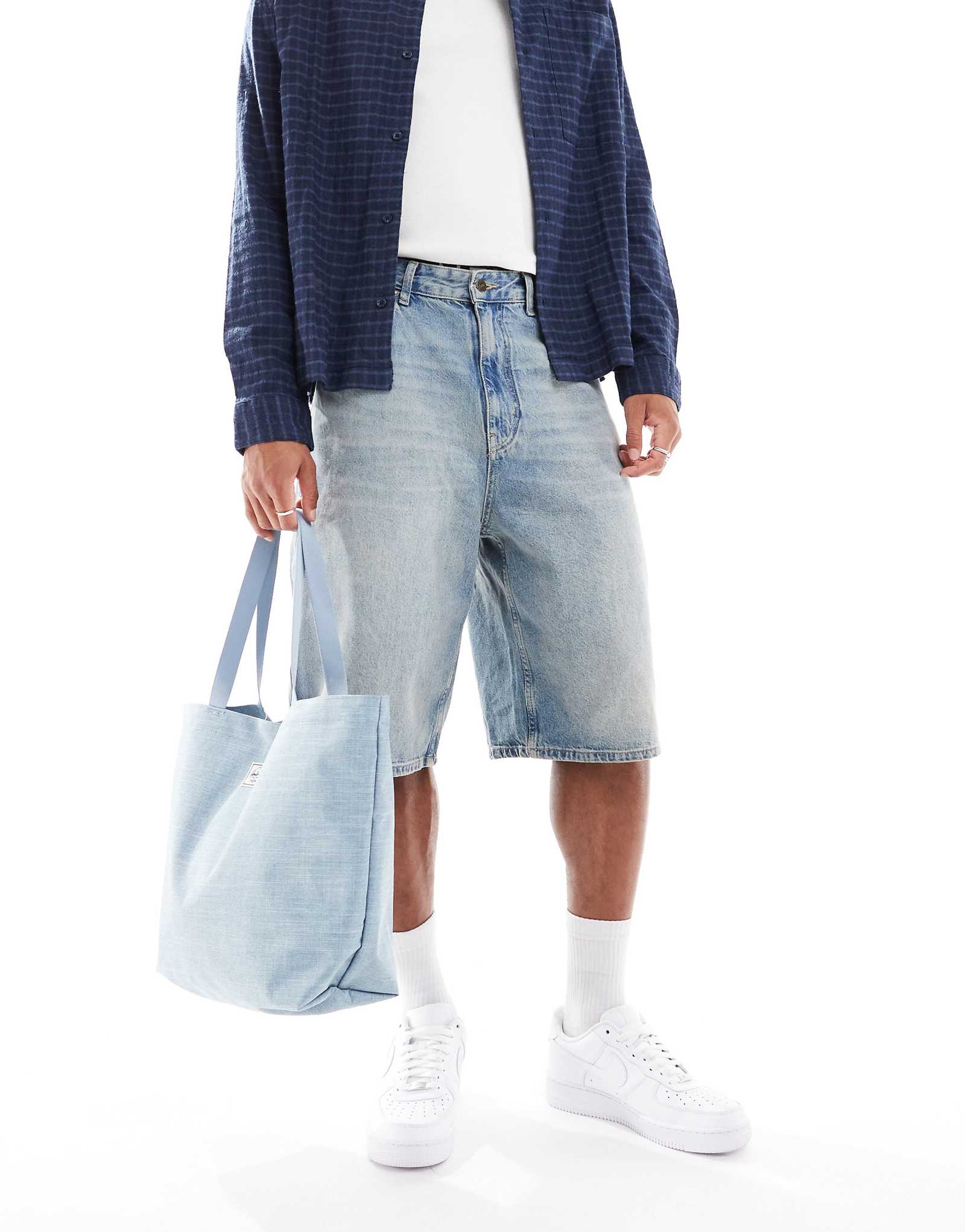 Классическая сумка-тоут Herschel Supply Co бледно-голубого цвета 7390₽