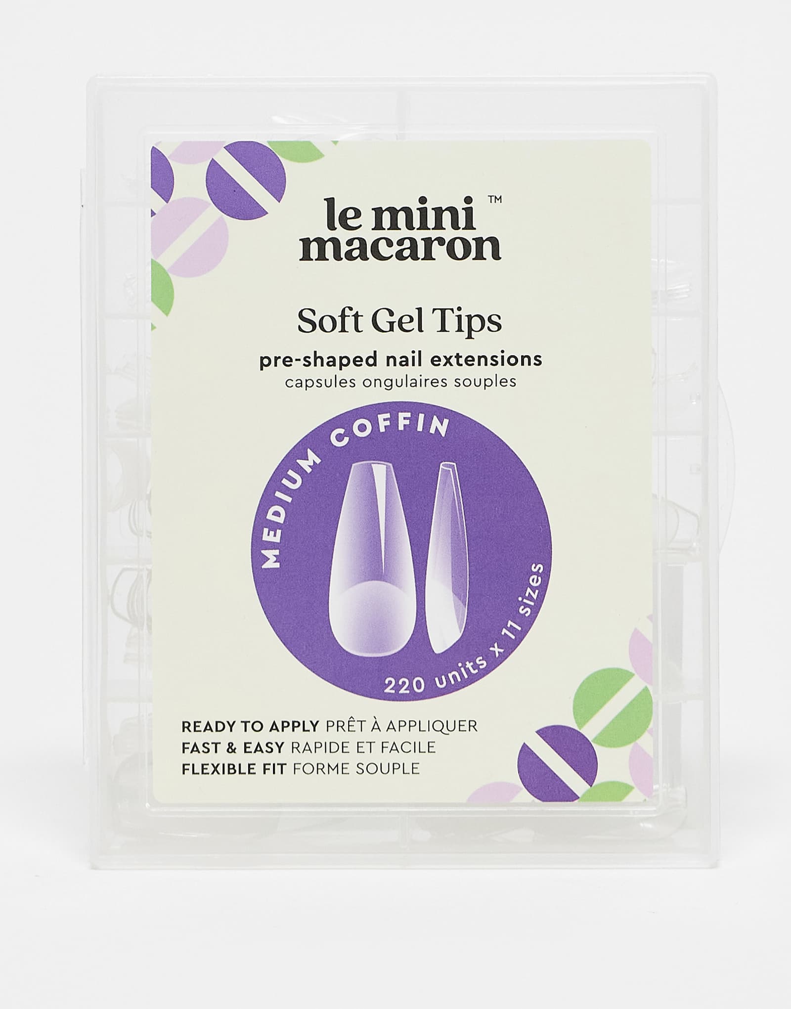 Гелевый наконечник для ногтей Le Mini Macaron Средний Coffin