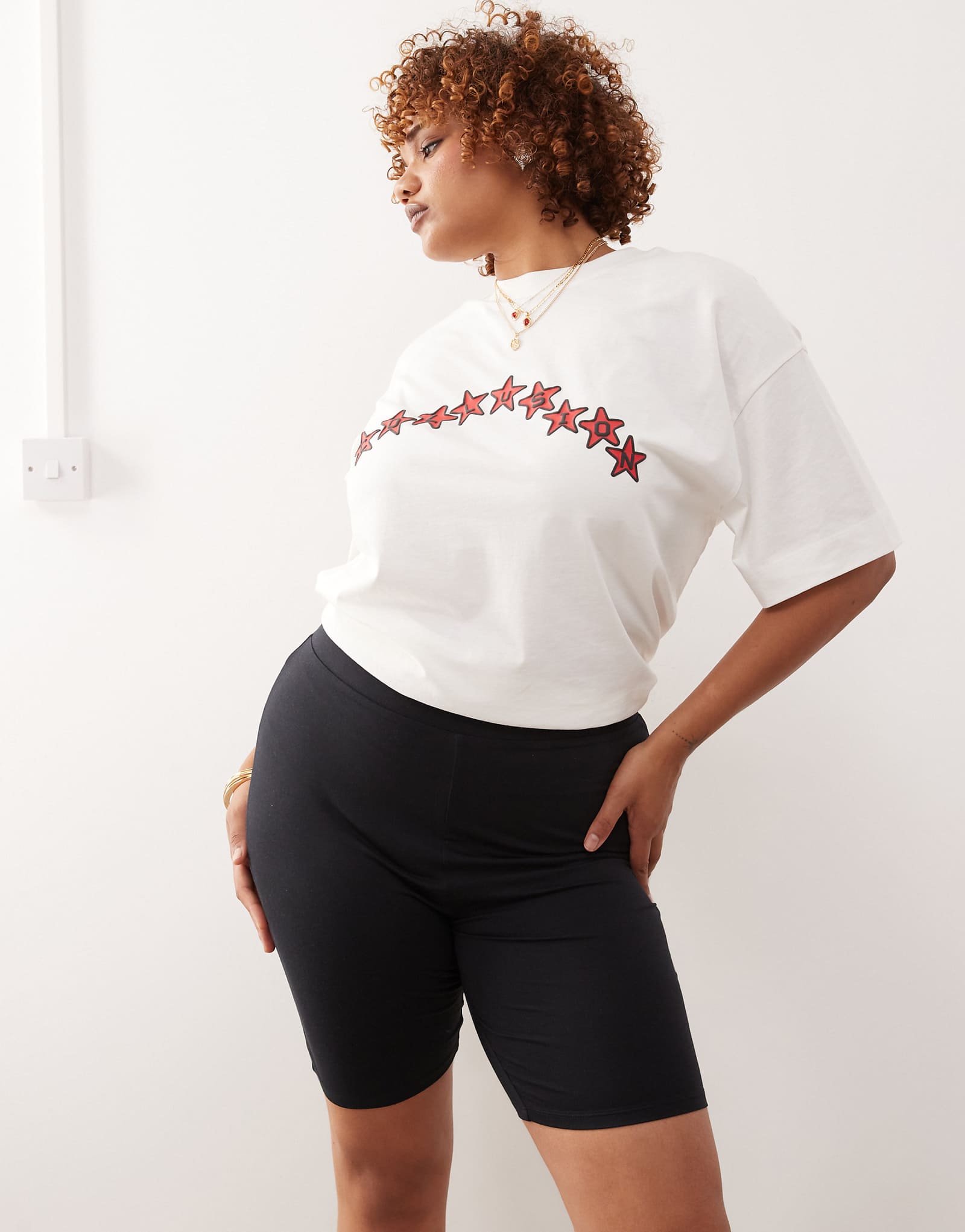 Шорты-леггинсы COLLUSION Plus черного цвета 2390₽