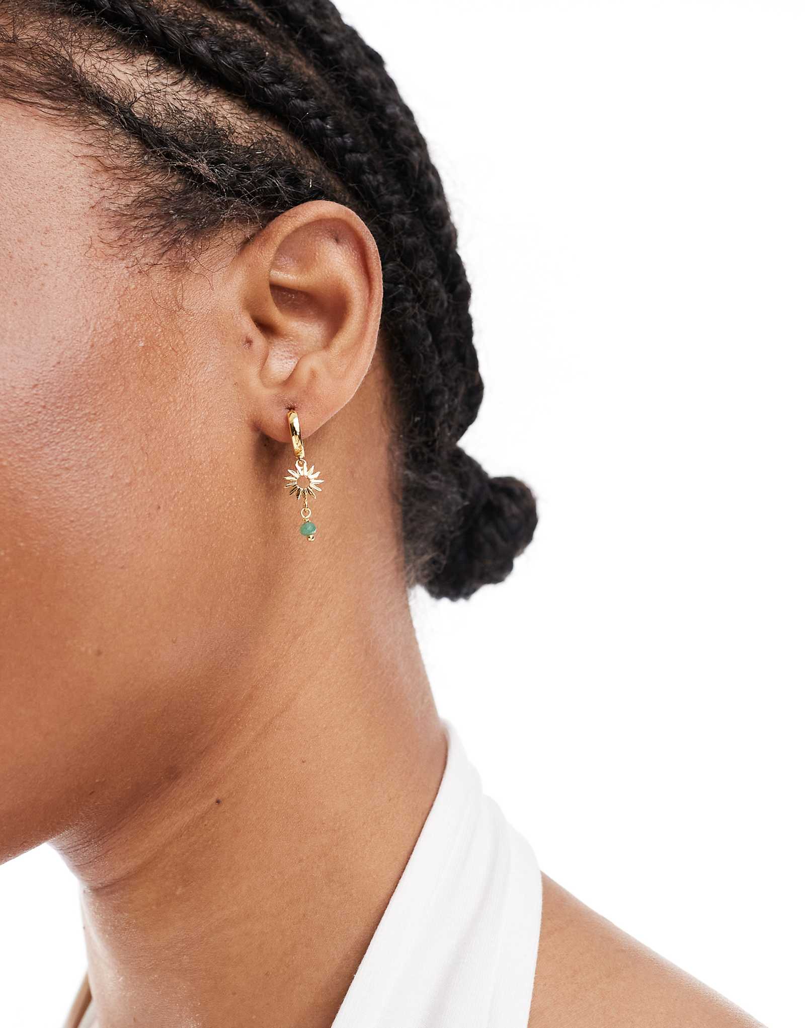 Дополните серьги-капли Z moon и sun из золота 6490₽