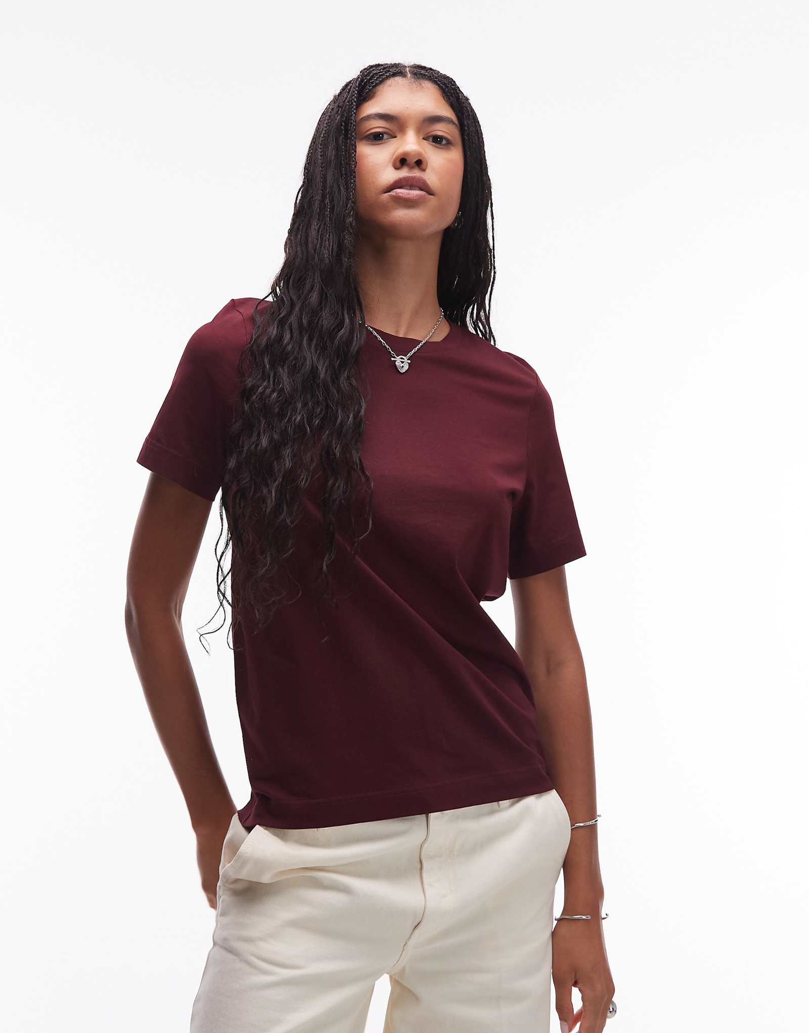 Футболка ARKET бордового цвета 5090₽