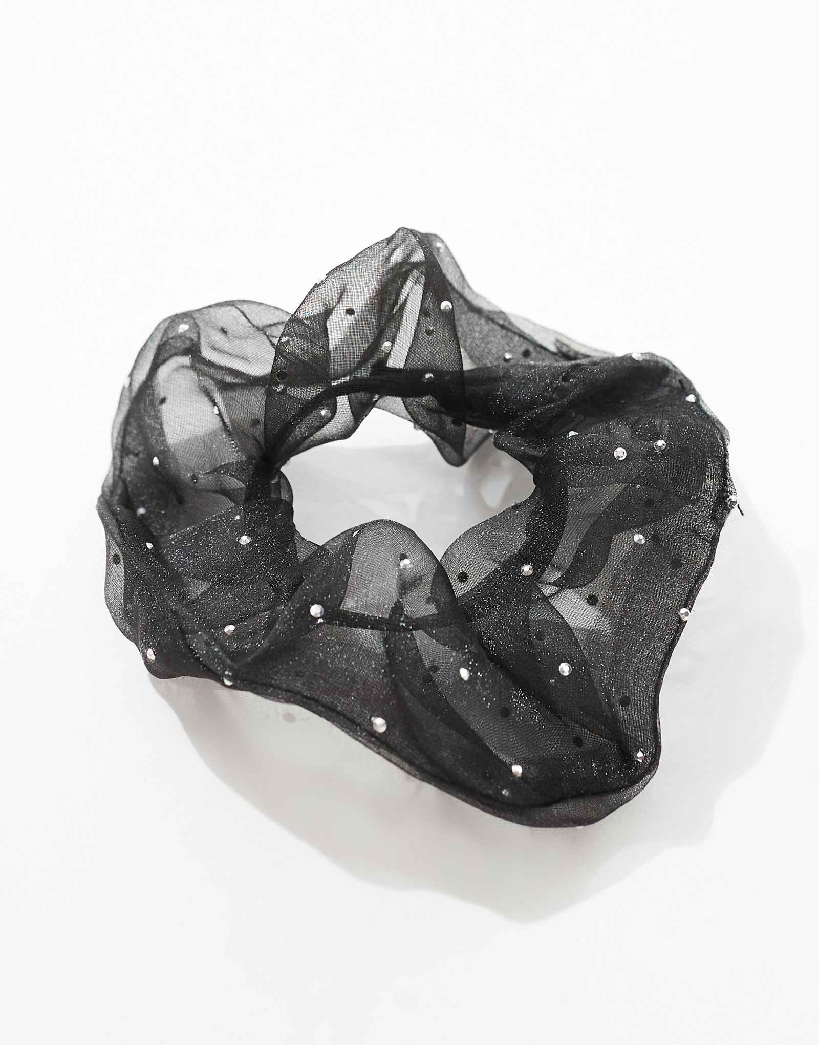 Прозрачная резинка для волос JJXX с бриллиантами черного цвета 2090₽