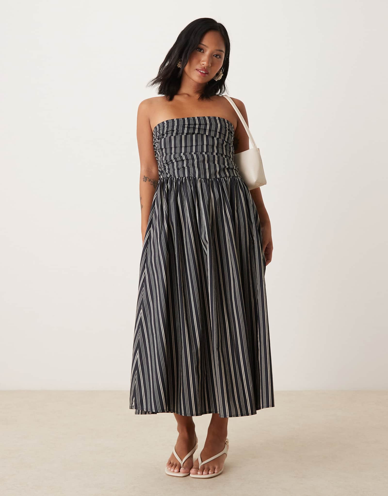 Платье миди Nobody's Child Petite Felicity в синюю полоску