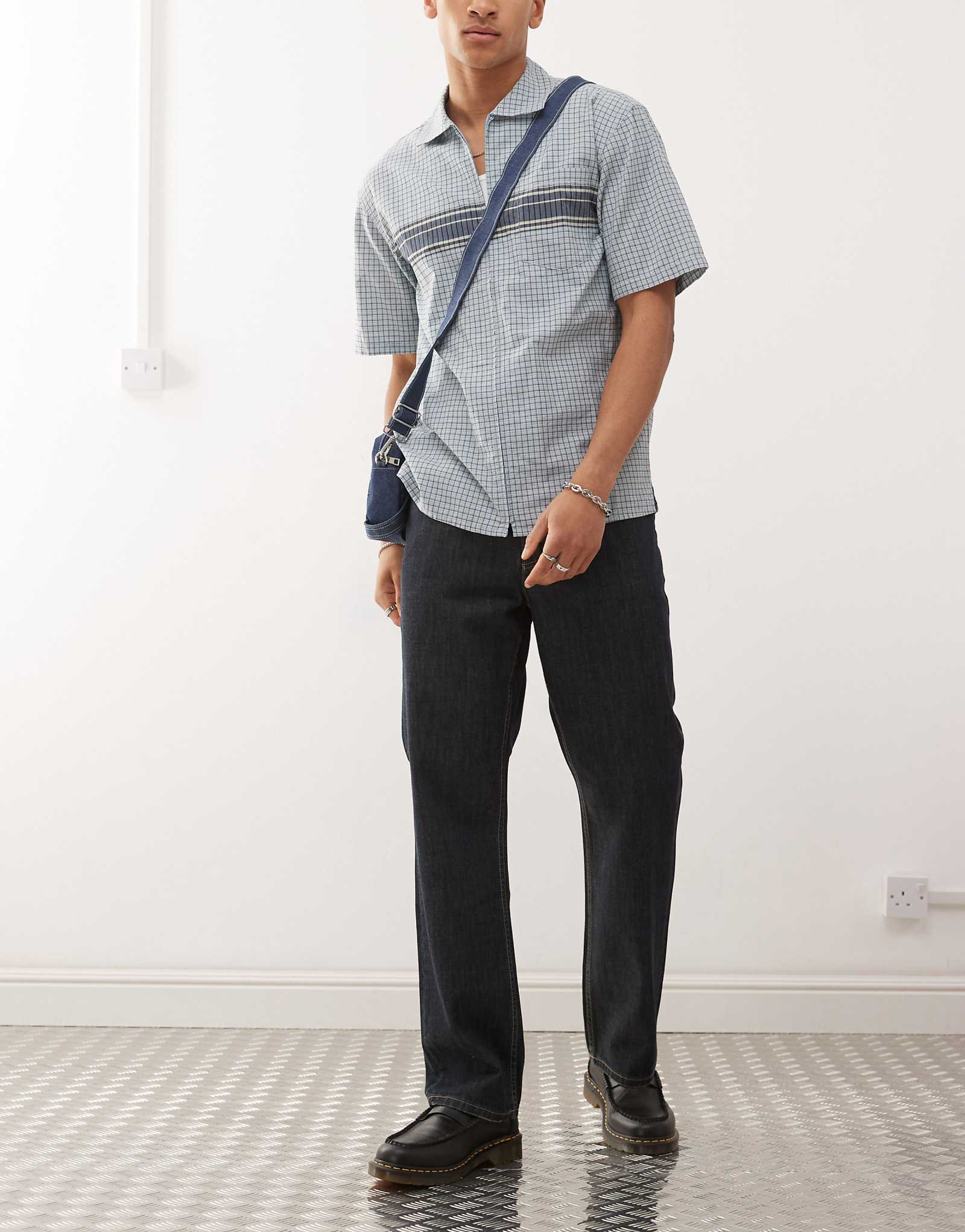 Джинсы с прямыми штанинами The Ragged Priest Axel синего цвета выстиранные после стирки 21590₽