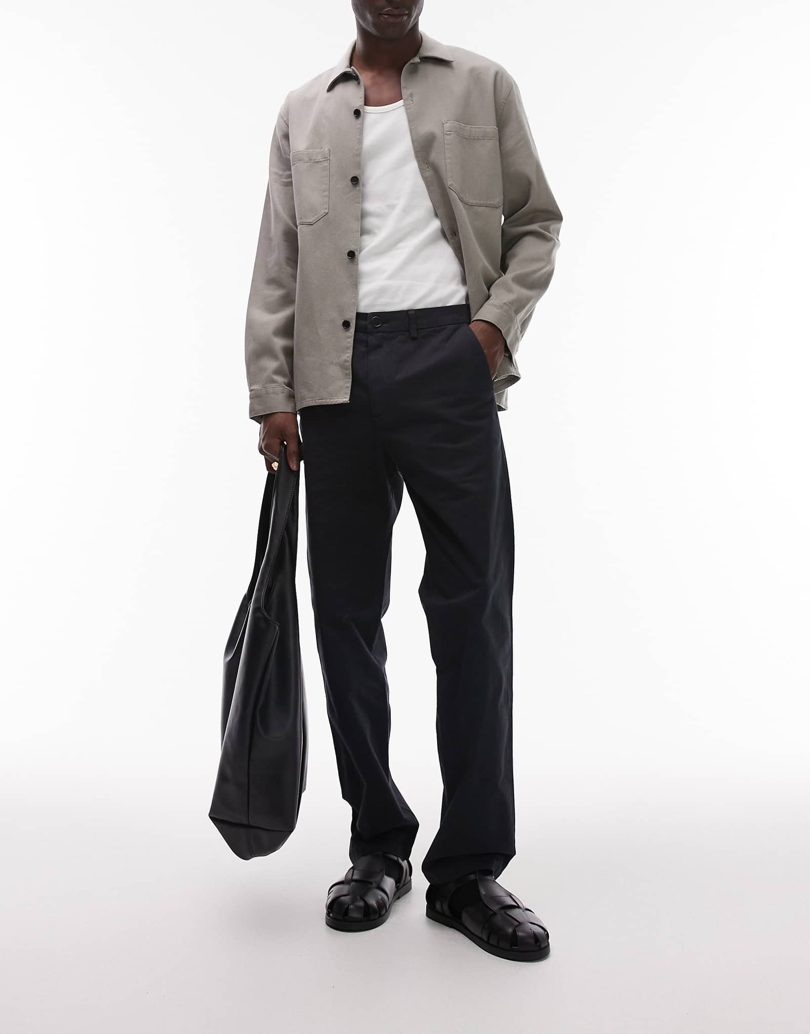 Непринужденные брюки-чинос ARKET темно-синего цвета 22290₽