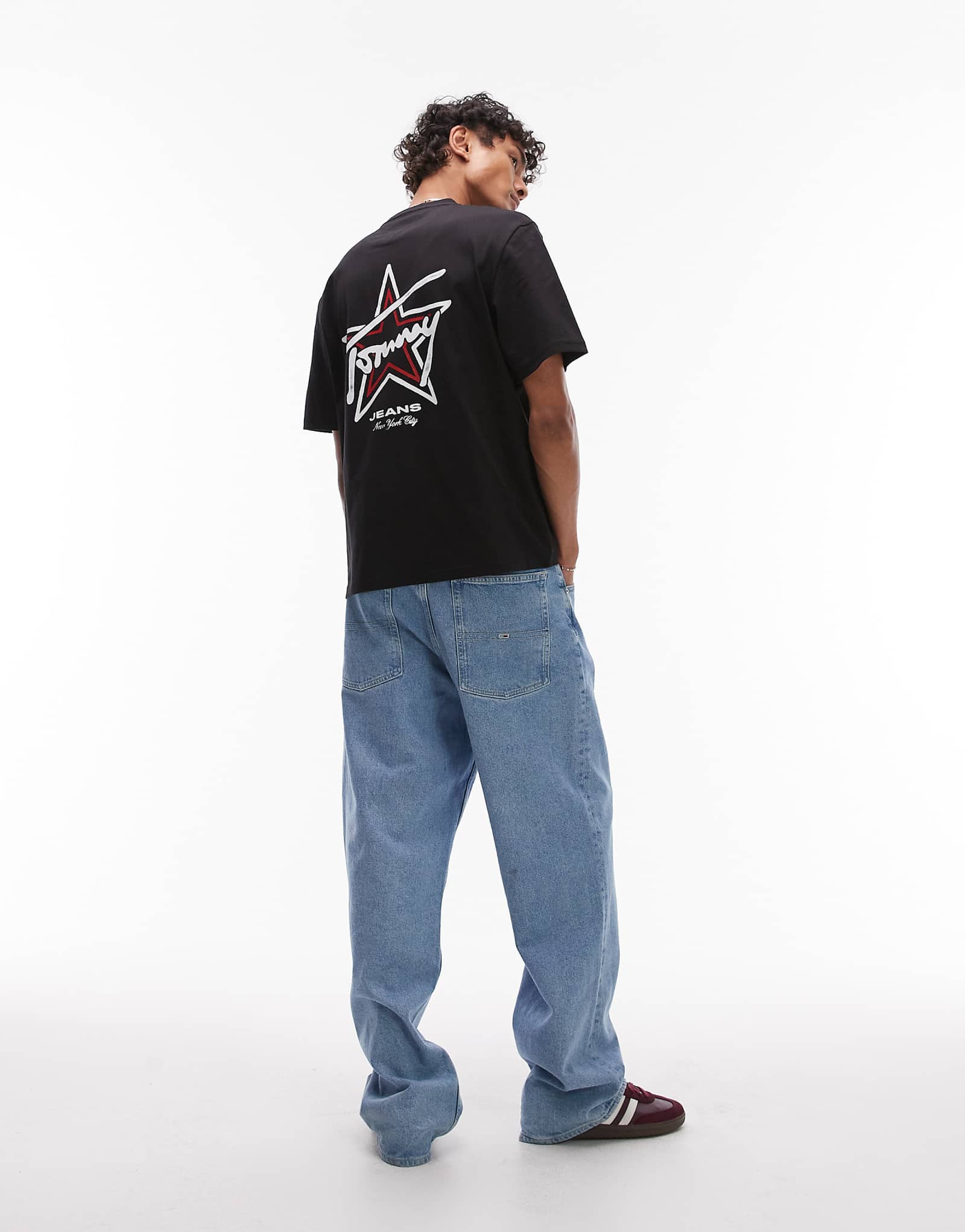 Фирменная футболка Tommy Jeans 90-х годов черного цвета