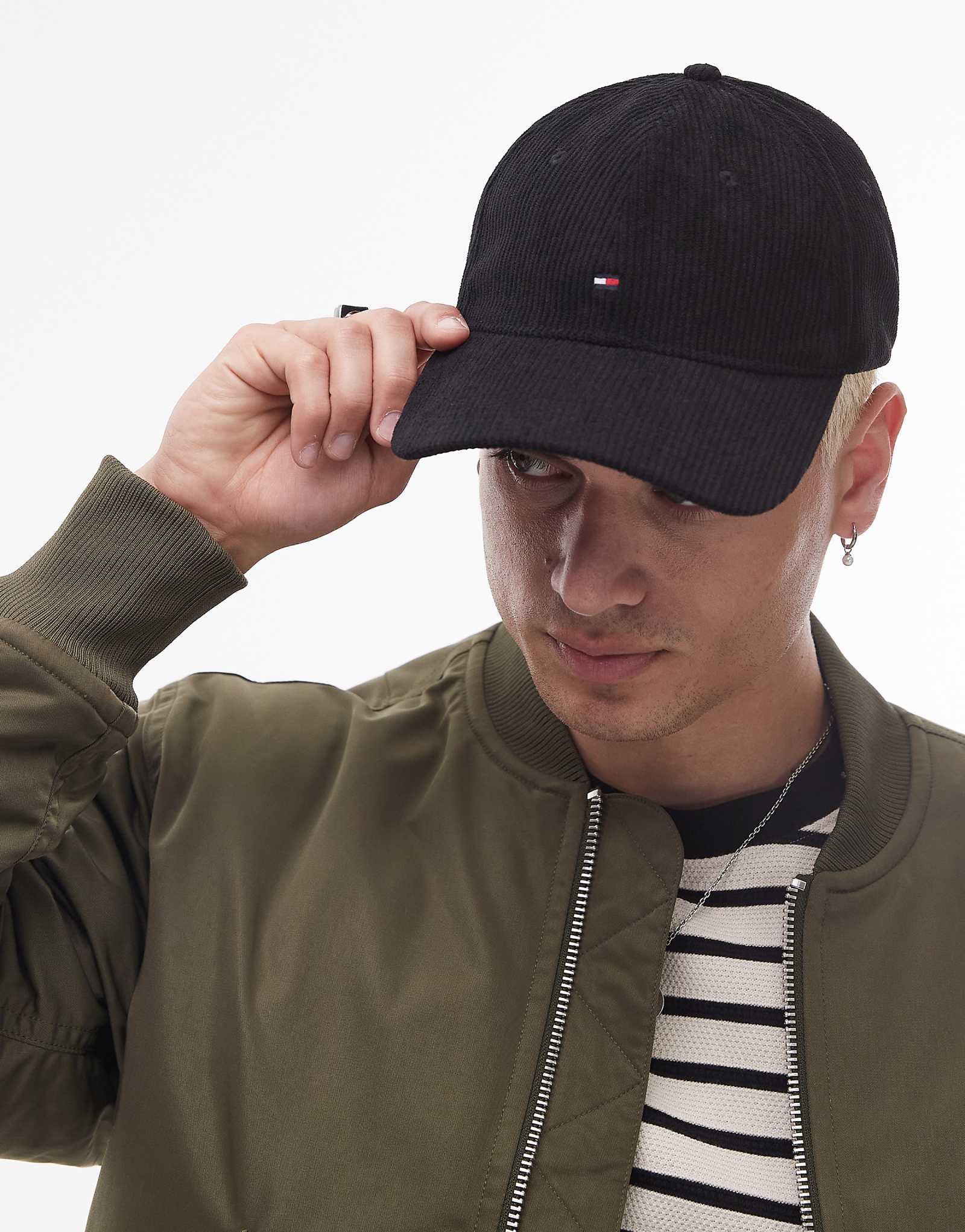 Шнуровая кепка с логотипом Tommy Hilfiger в виде флага черного цвета