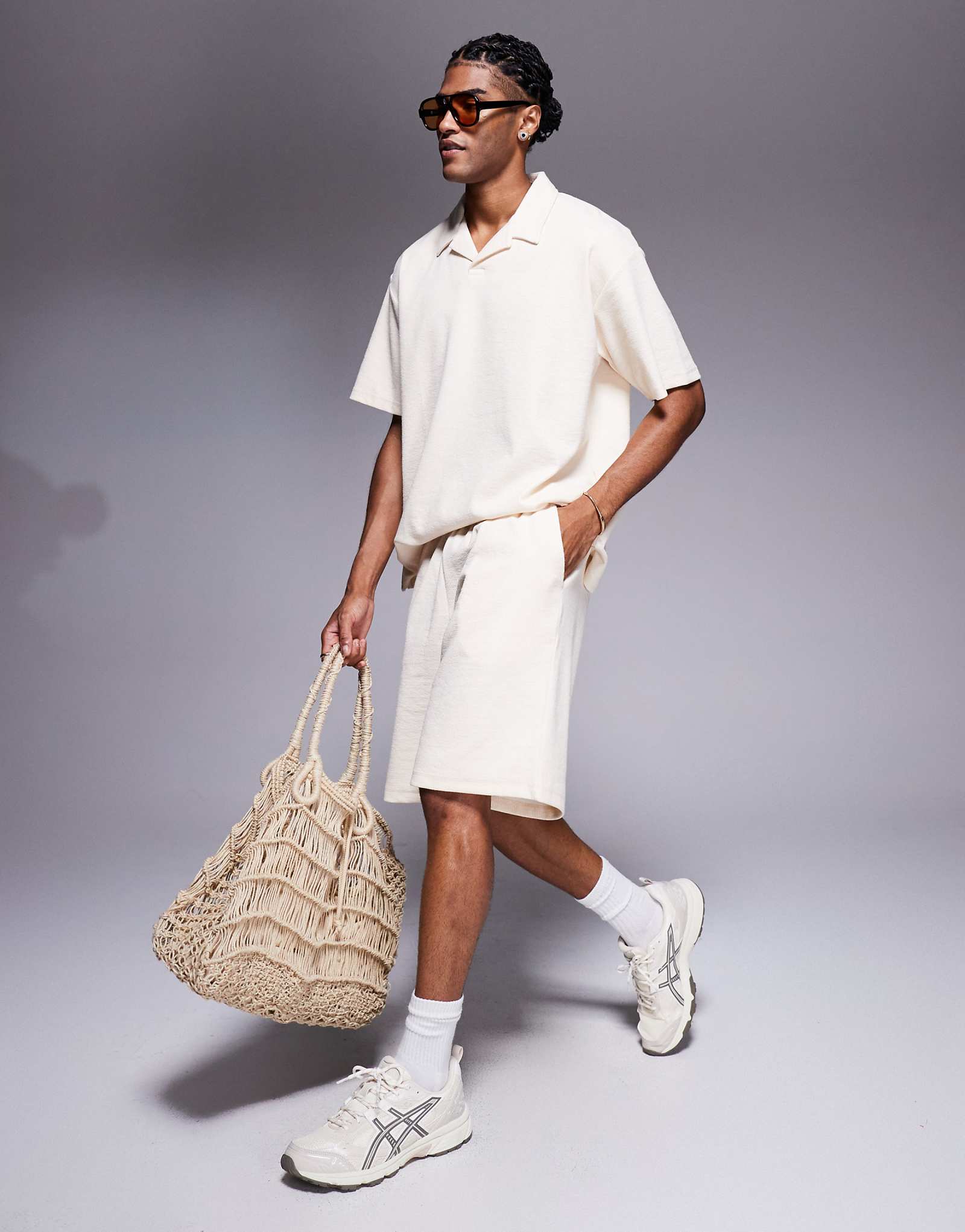 Шорты с текстурой ADPT кремового цвета 7690₽