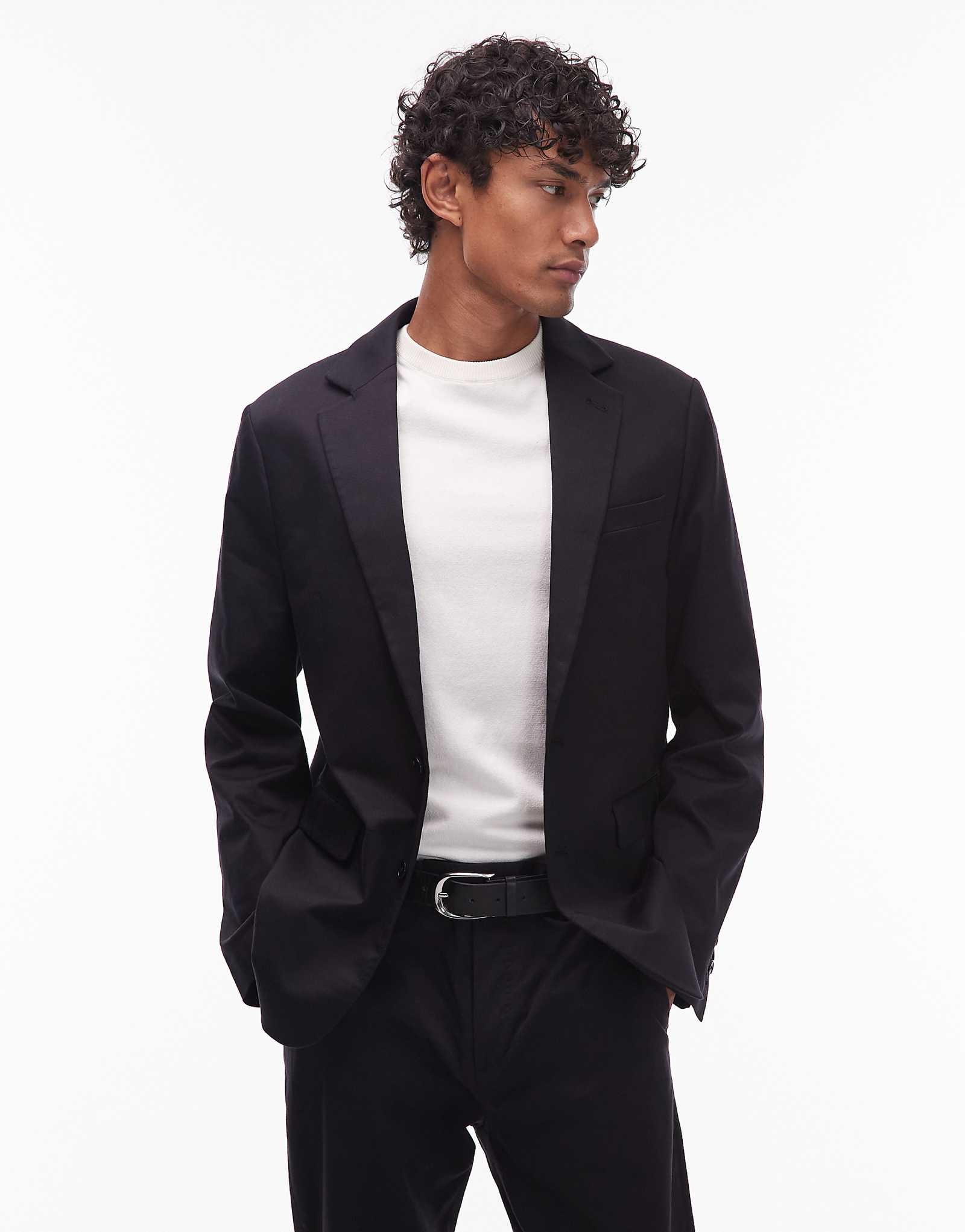 Сшитый на заказ блейзер Allsaints Bay черного цвета 60490₽