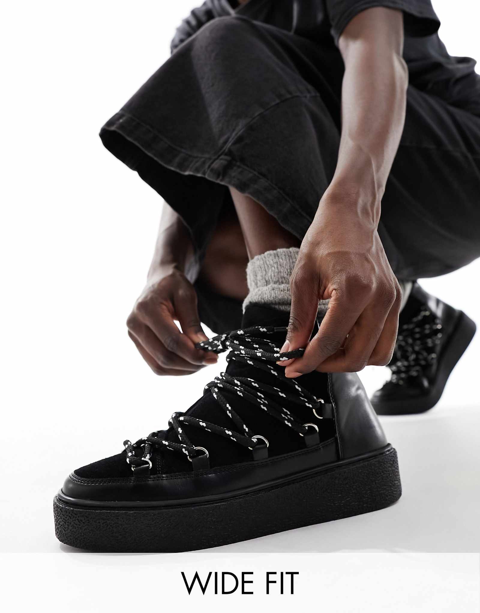 Ботильоны Simply Be широкого кроя черного цвета