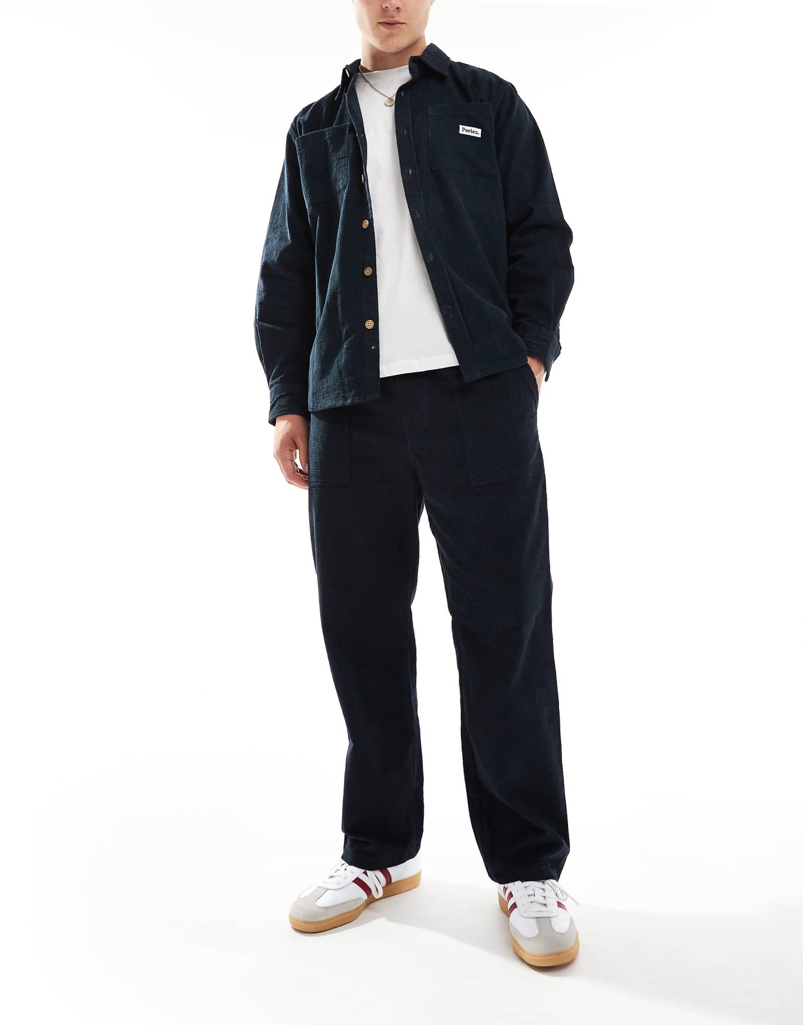 Свободные брюки Parlez ames темно-синего цвета