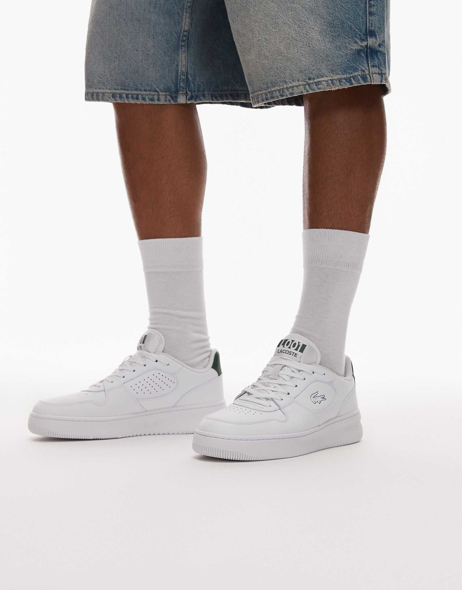Кроссовки Lacoste L001 белогозеленого цвета 27290₽