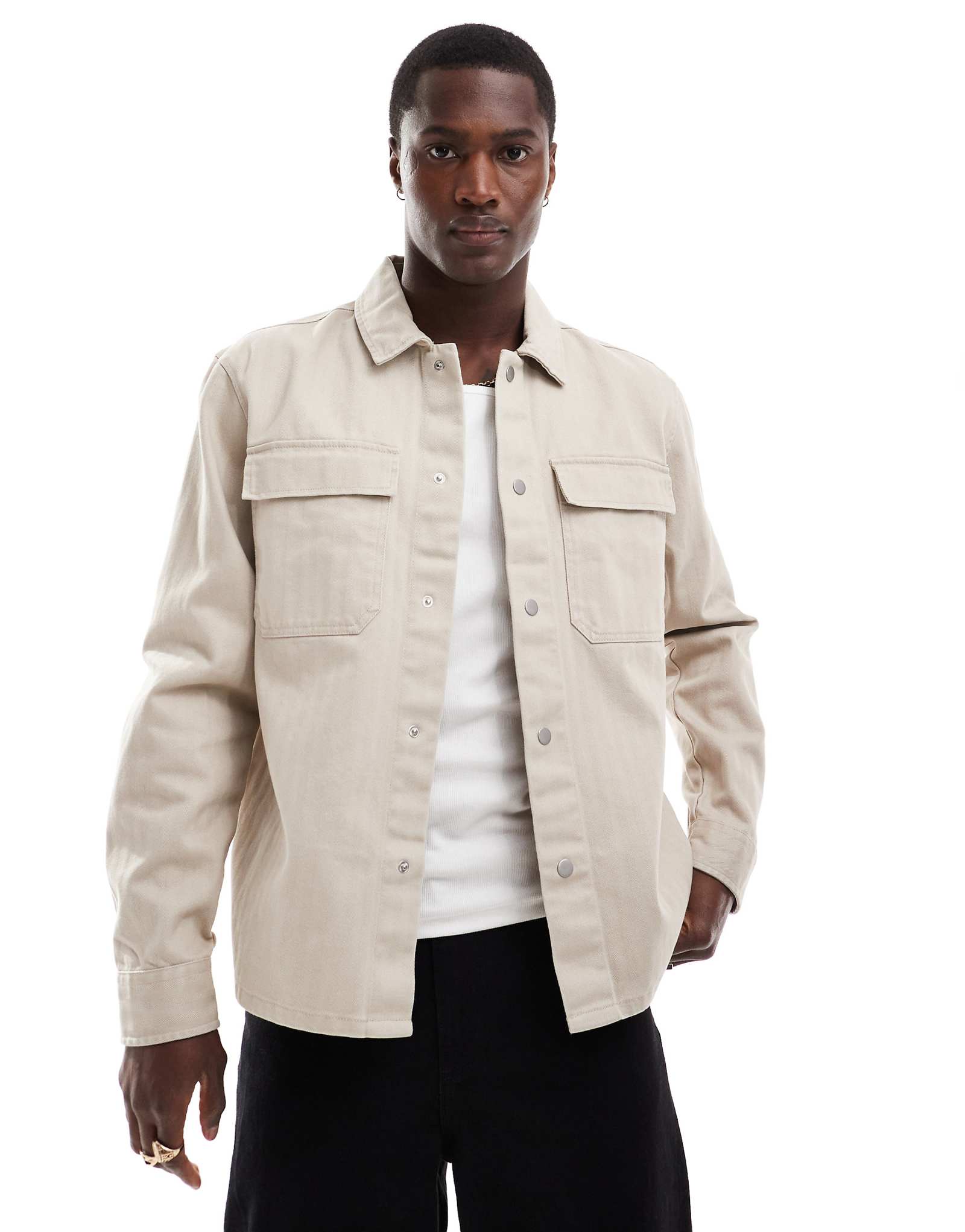 Верхняя рубашка в елочку на Ривер-Айленде из камня 9190₽