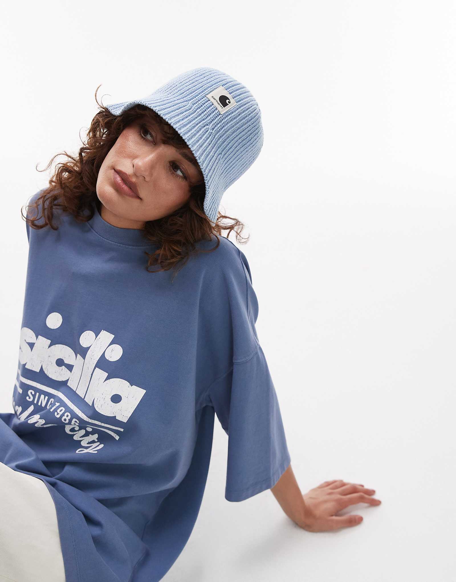 Светло-голубая шляпа Carhartt WIP paloma 11790₽