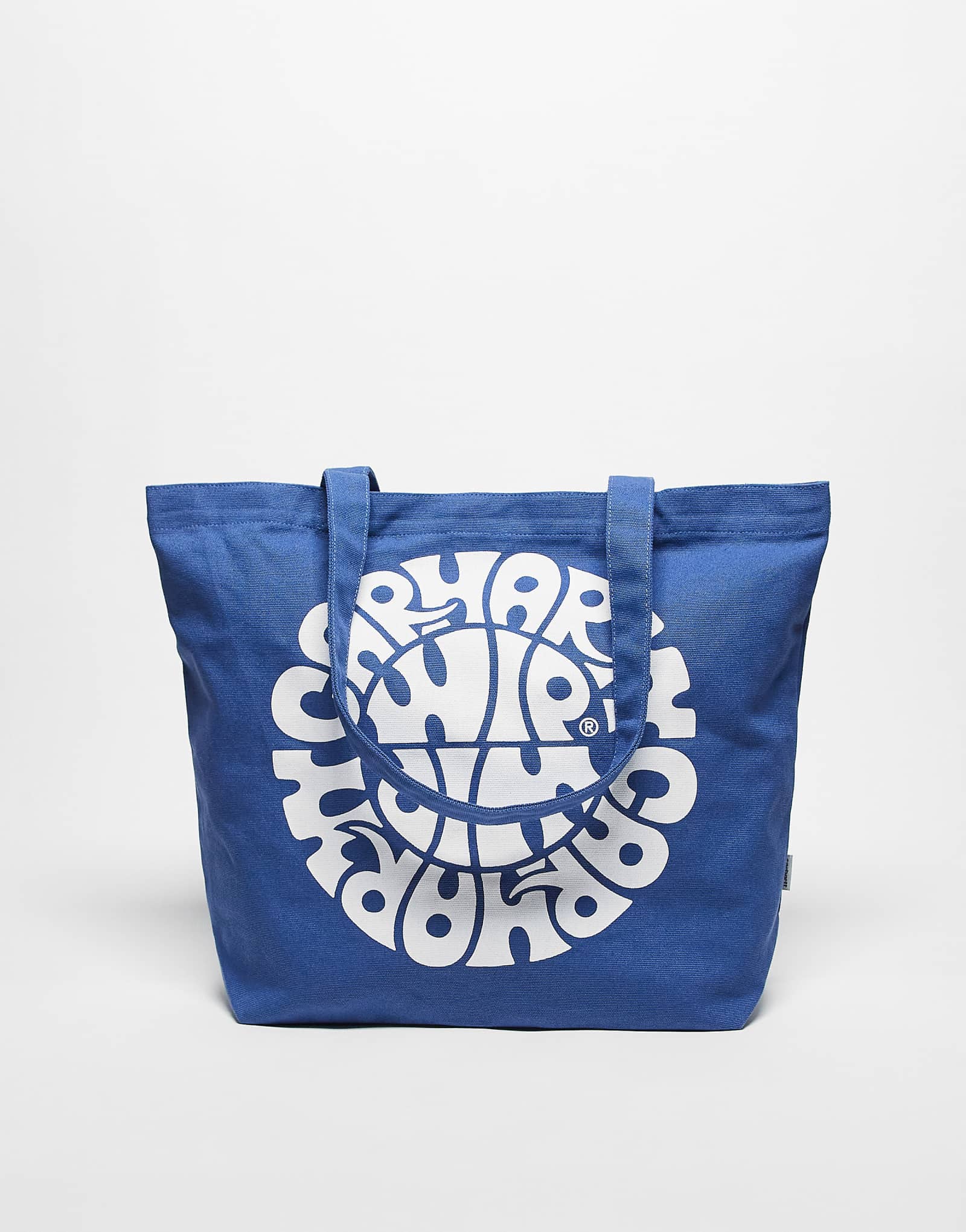 Сумка Carhartt WIP canvas с графическим рисунком синего цвета 13290₽