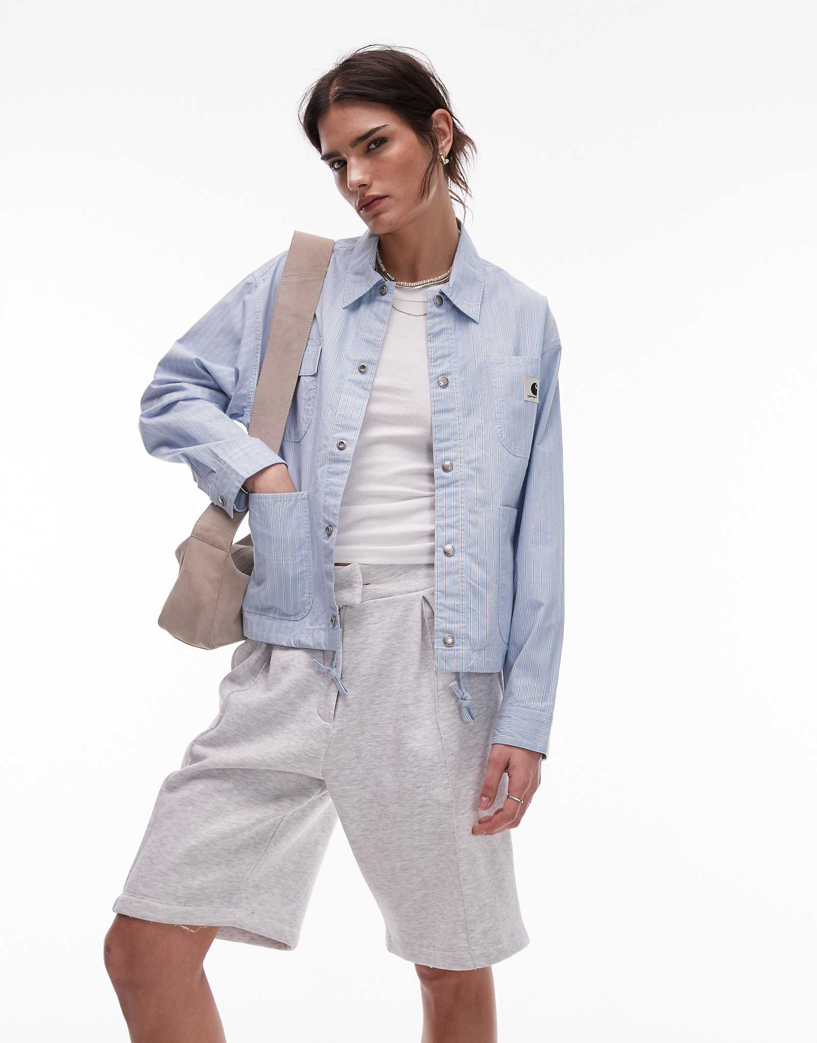 Куртка Carhartt WIP Nota светло-голубого цвета 39790₽