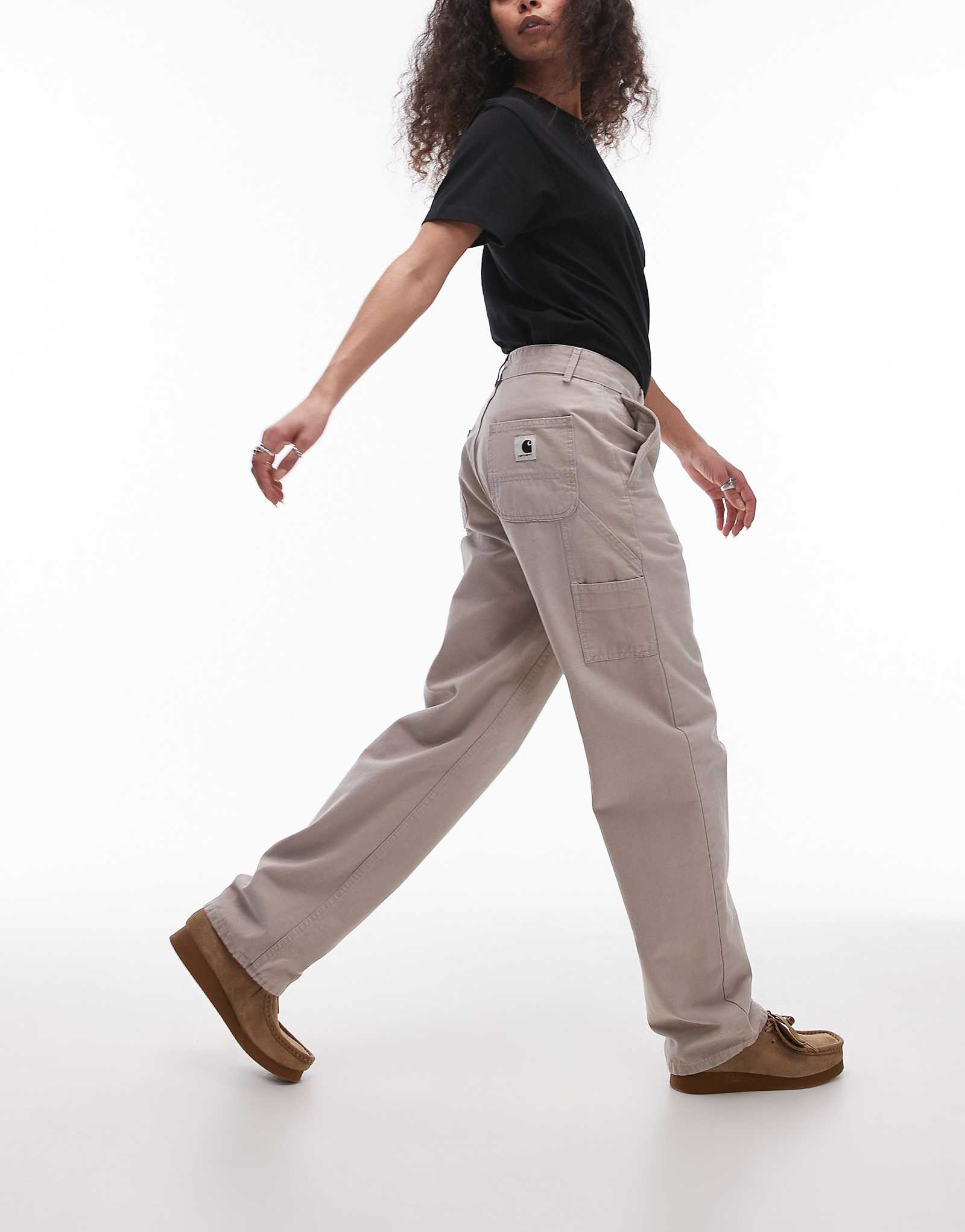 Брюки Carhartt WIP Pierce темно-бежевого цвета 34290₽