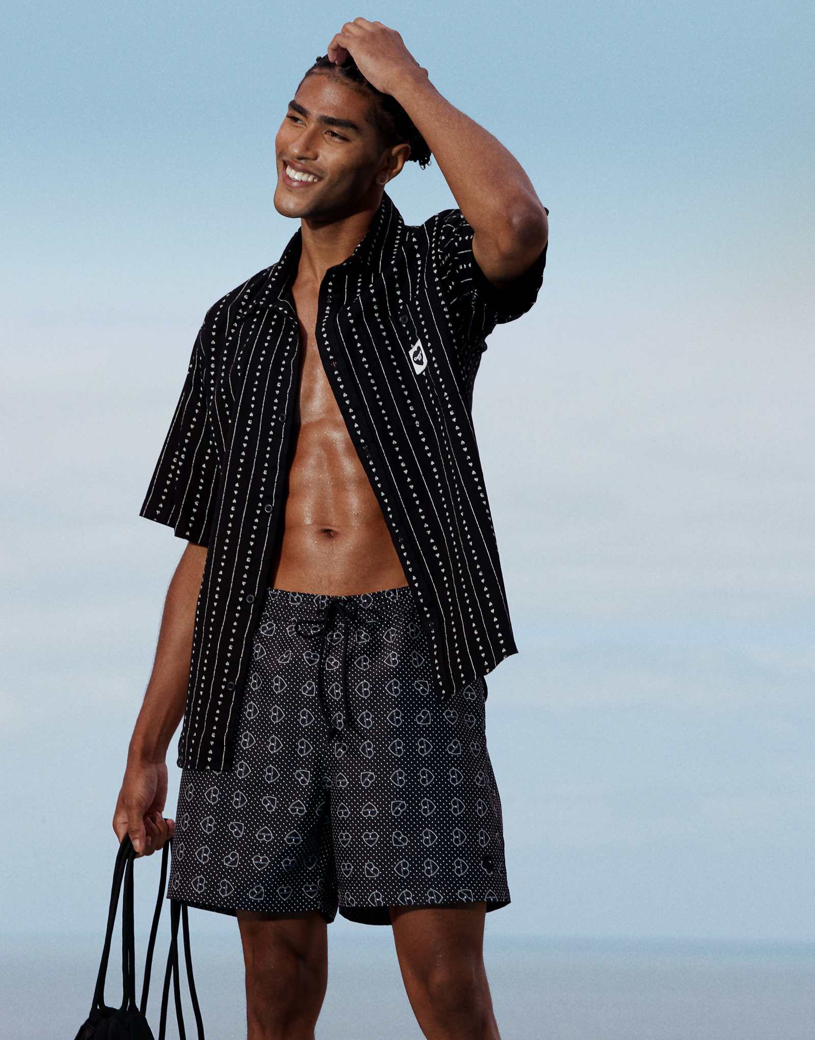 Черные плавки Carhartt с принтом WIP slater