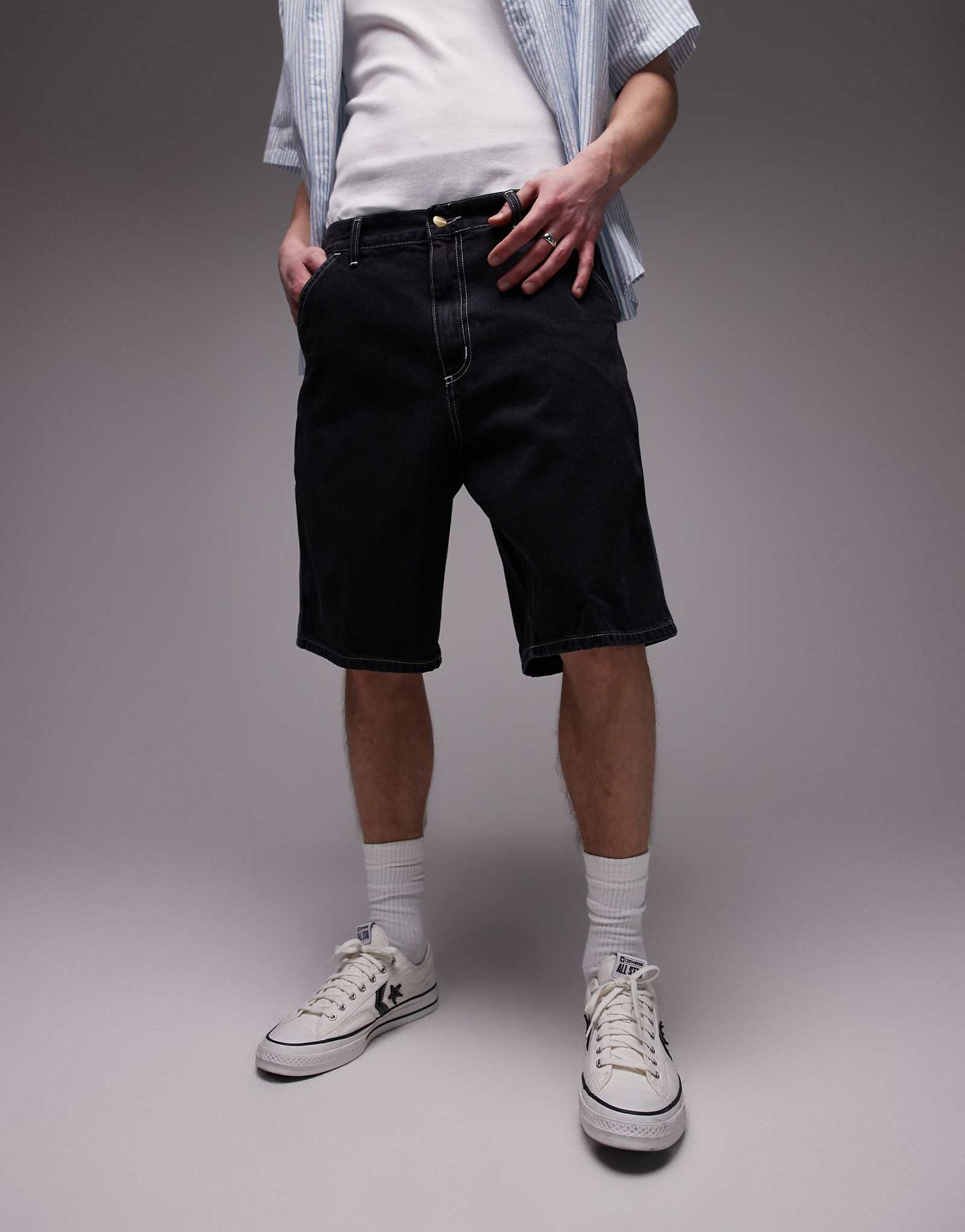 Простые спортивные штаны Carhartt WIP черного цвета 21390₽