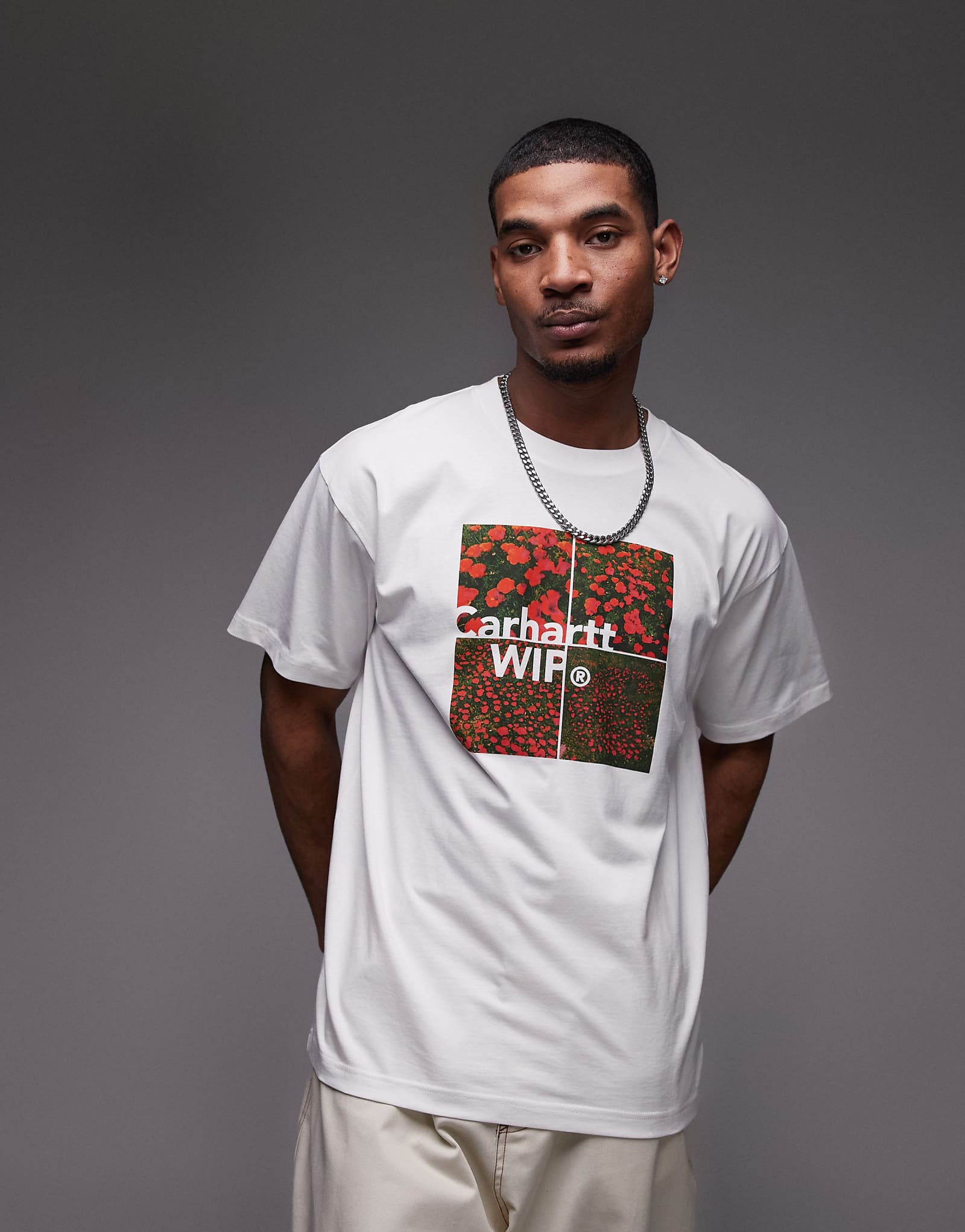 Белая футболка с рисунком Carhartt WIP valley 11790₽