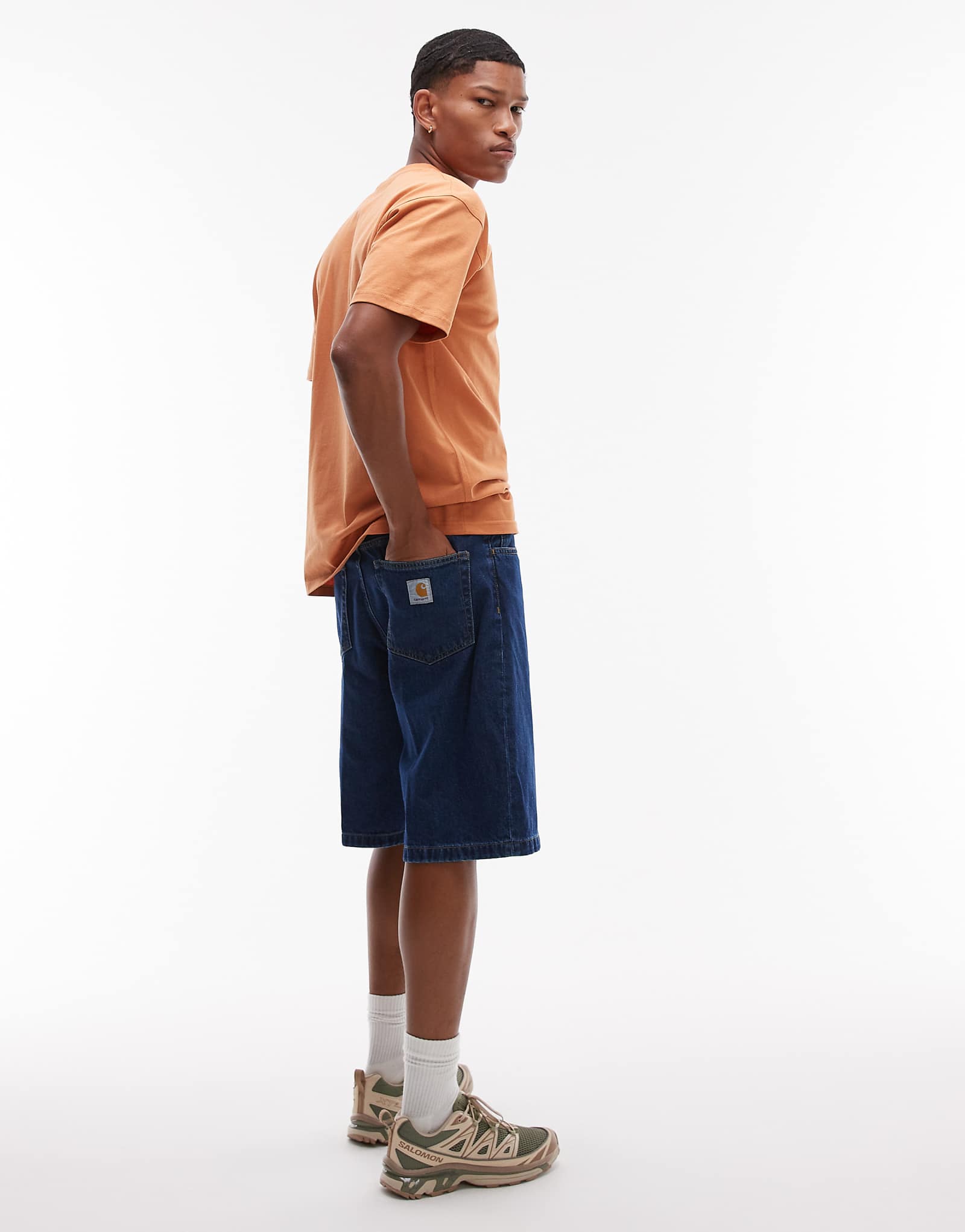 Джинсовые шорты Carhartt WIP Landon темно-синего цвета 19290₽