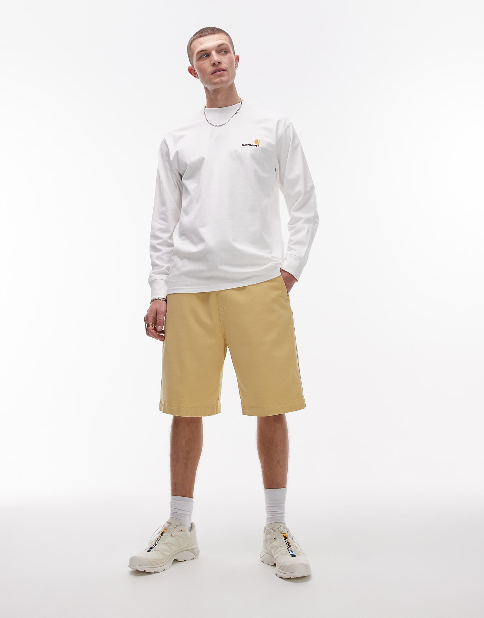 Шорты Carhartt WIP Floyde желтого цвета 23490₽