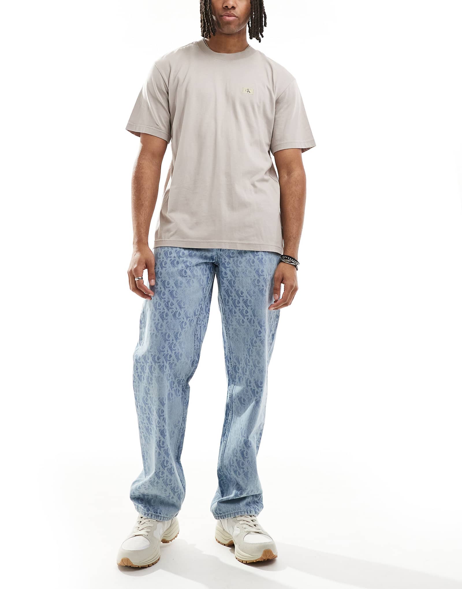 Джинсы Calvin Klein Jeans 90-х годов прямого кроя с монограммой в легкой стирке 41190₽