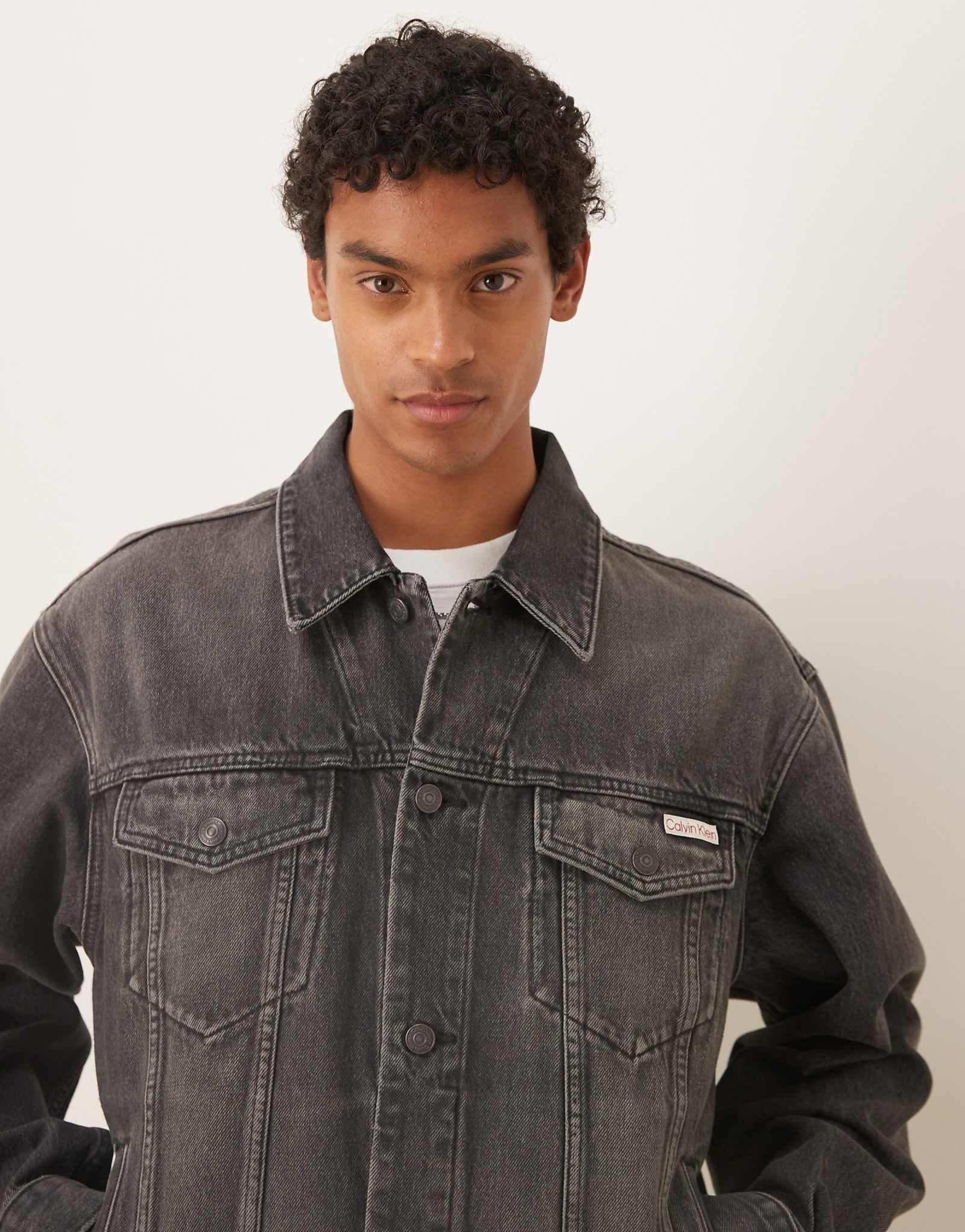 Застиранная черная куртка дальнобойщика Calvin Klein Jeans 90-х icon 94 41190₽