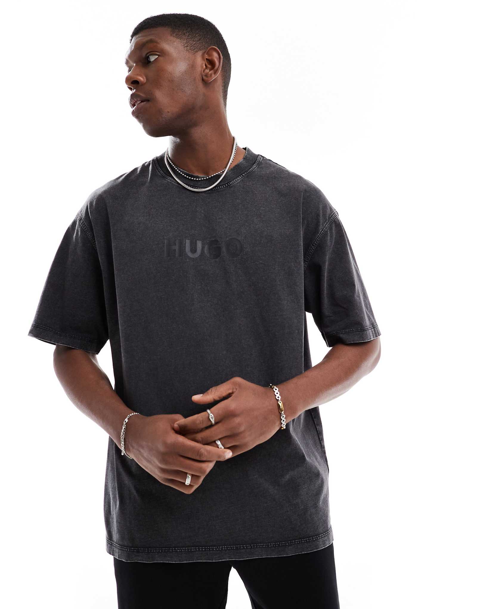 Черная футболка Hugo Blue Nebute