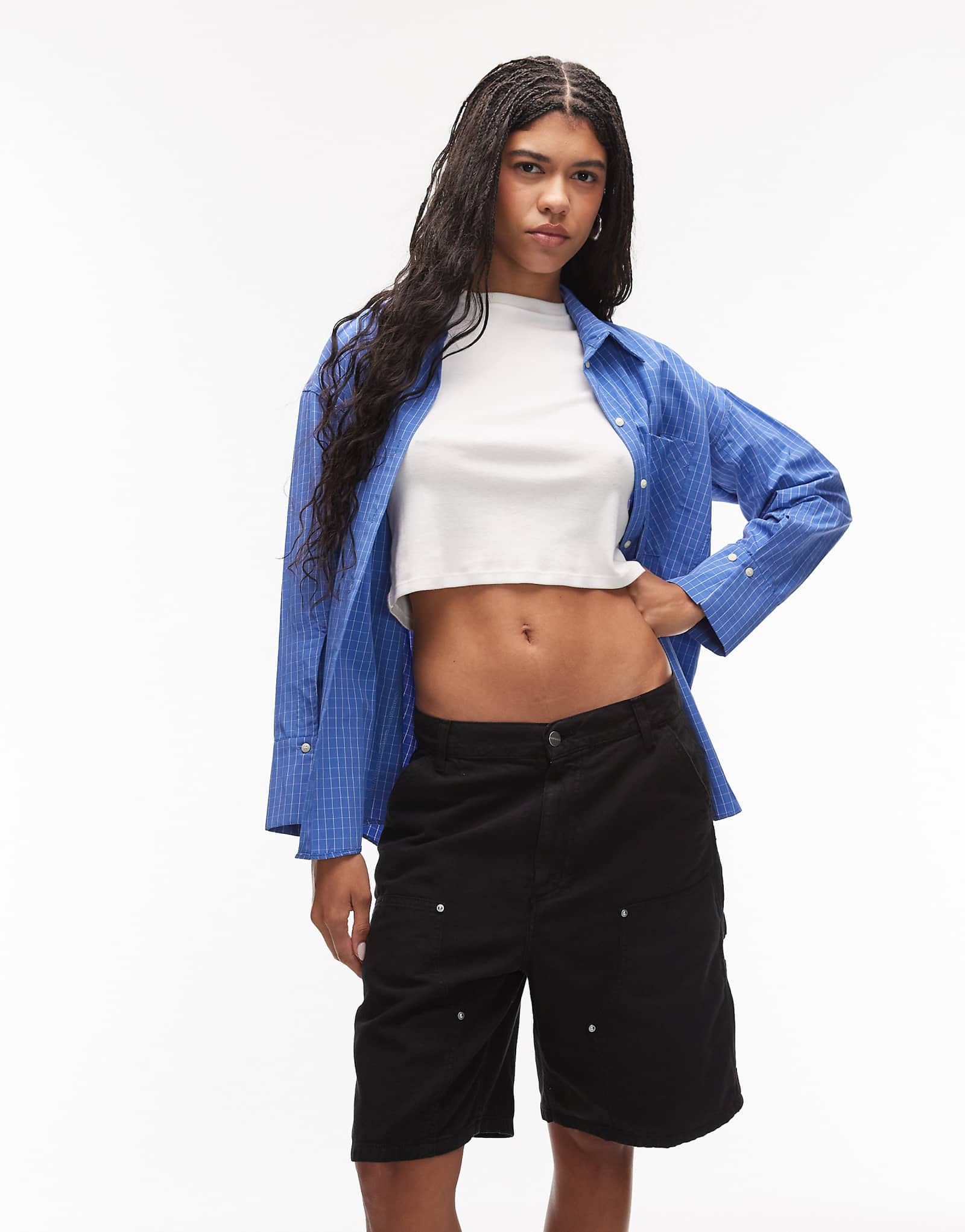 Шорты из льняной смеси Carhartt WIP branford с двойным коленом черного цвета 34290₽