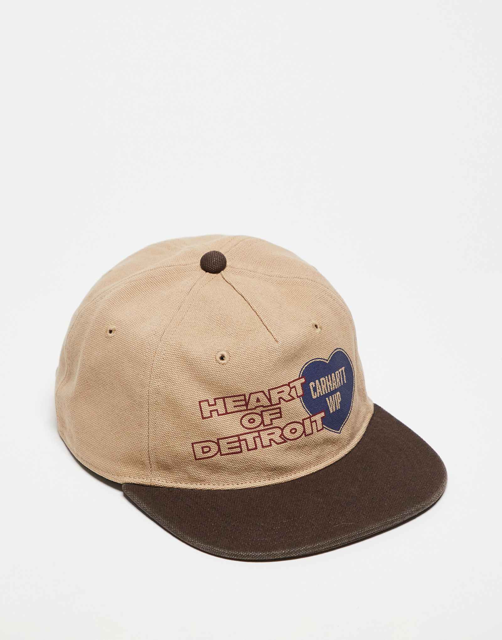 Бейсболка Carhartt WIP с мотивом аркана и контрастным козырьком бежевого цвета 13890₽