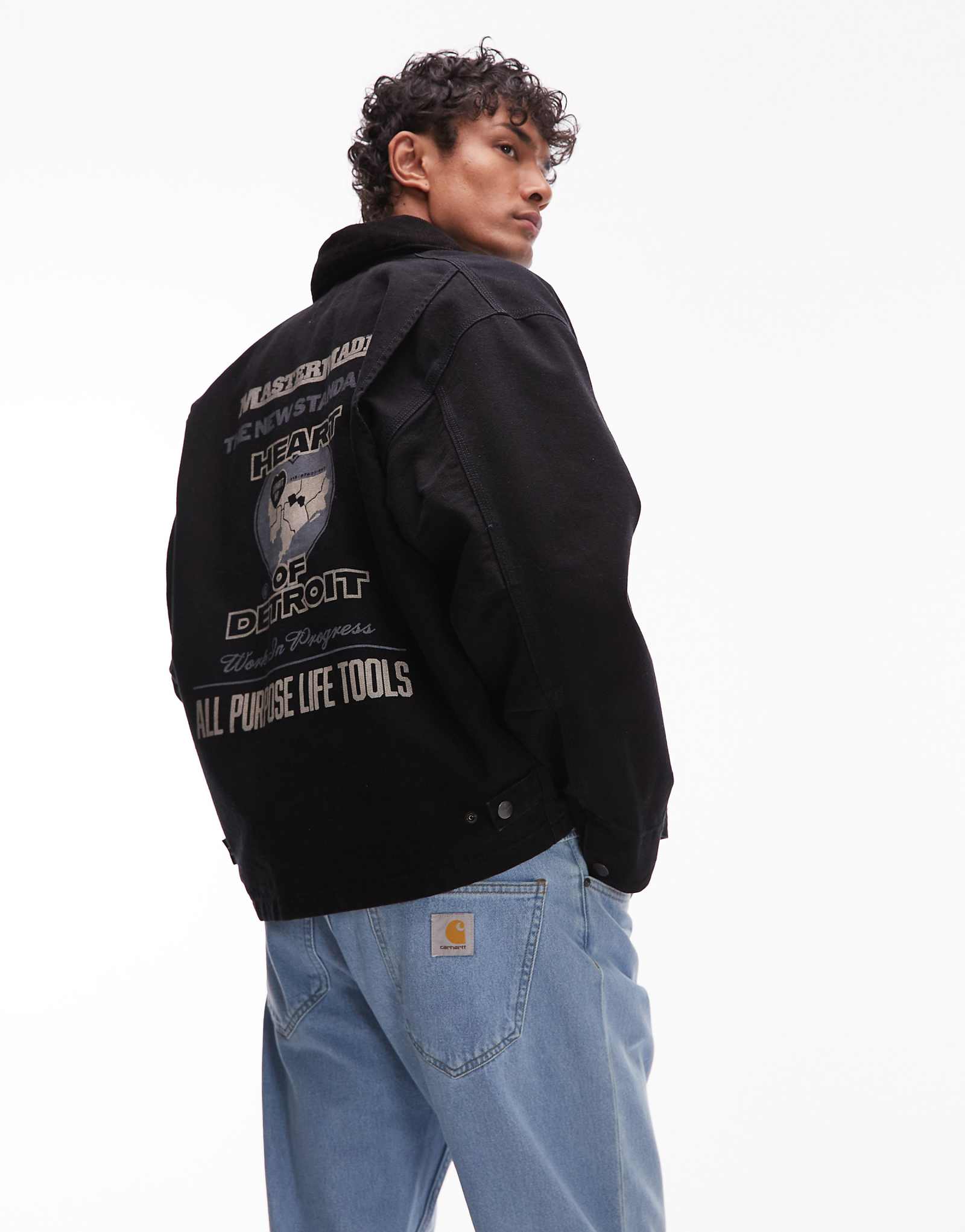 Куртка Carhartt WIP OG arcan с графическим принтом на спине черного цвета 51990₽