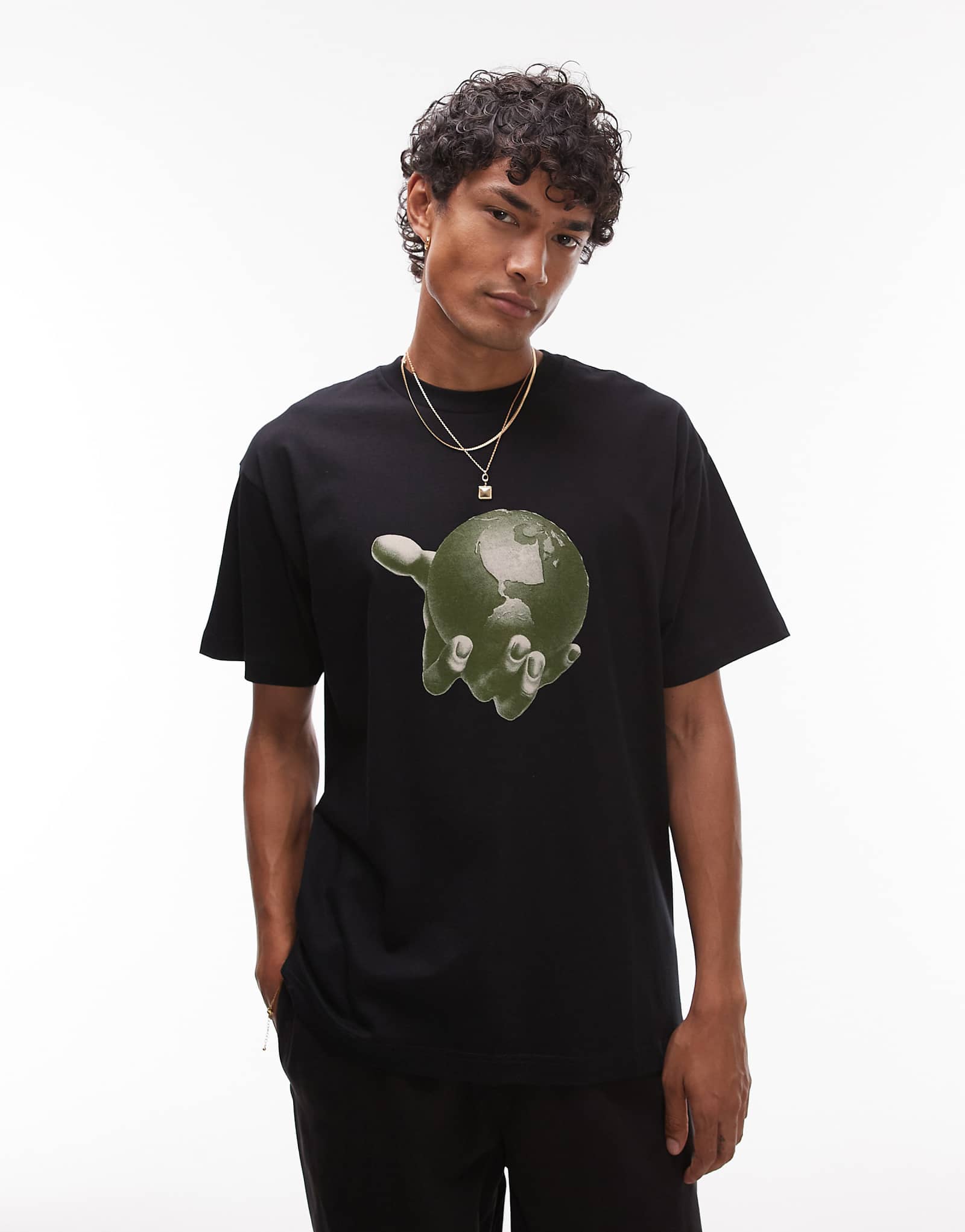 Футболка свободного кроя с принтом Carhartt WIP Saviour черного цвета 11790₽