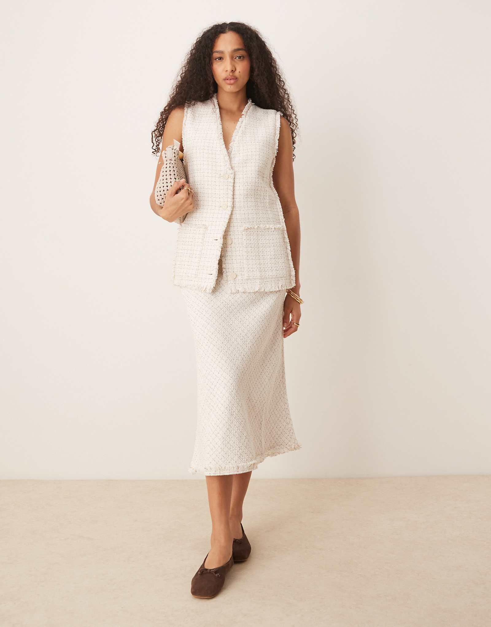 Юбка в деревенском стиле от Scalpers цвета экрю